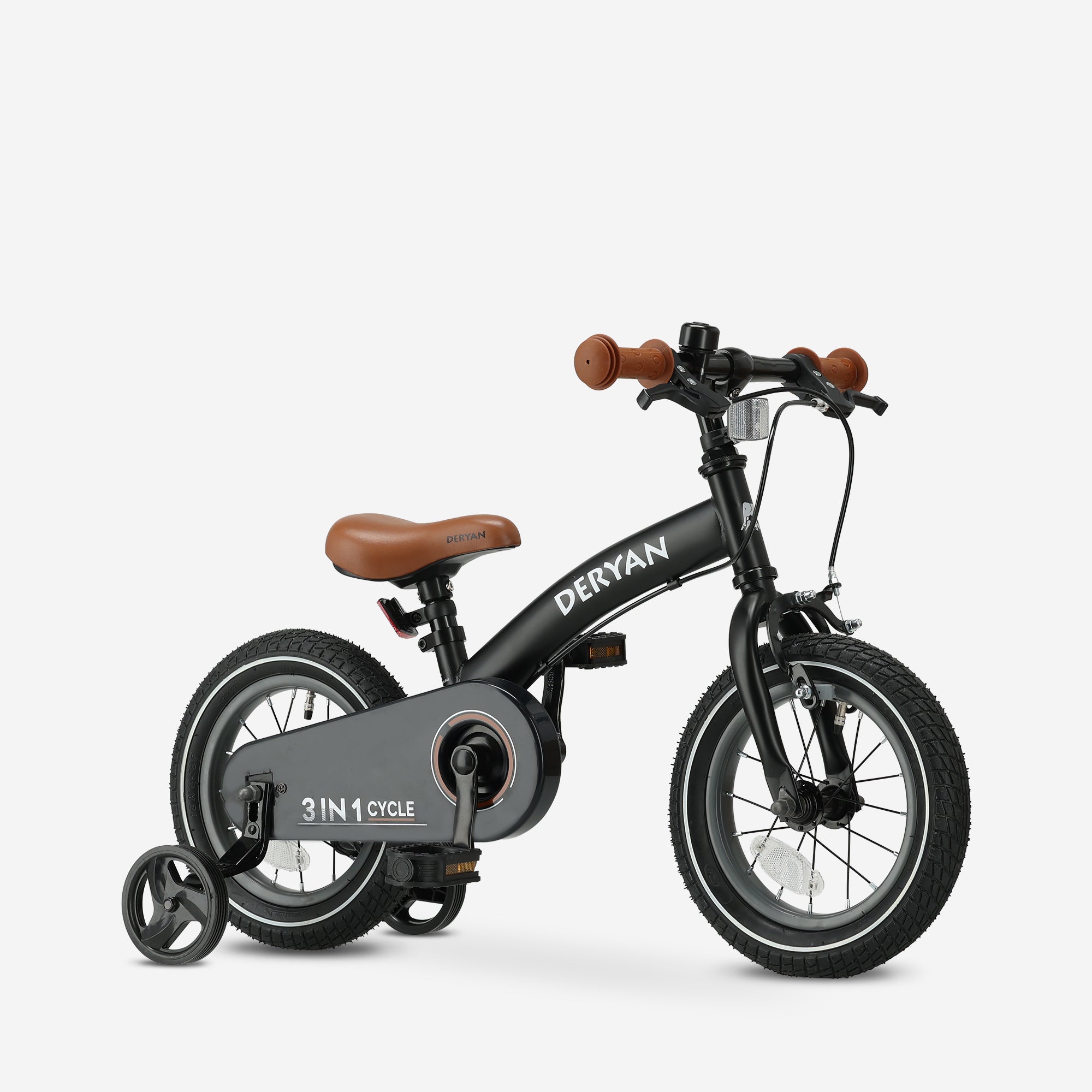 Kinderfahrrad 12 Zoll mit PU-Sattel und Lenkerbegrenzer