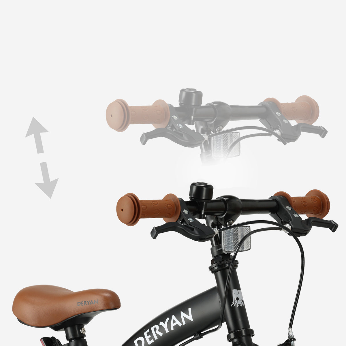 Lyxig Barncykel 12 tum - 3 i 1 - balanscykel Svart