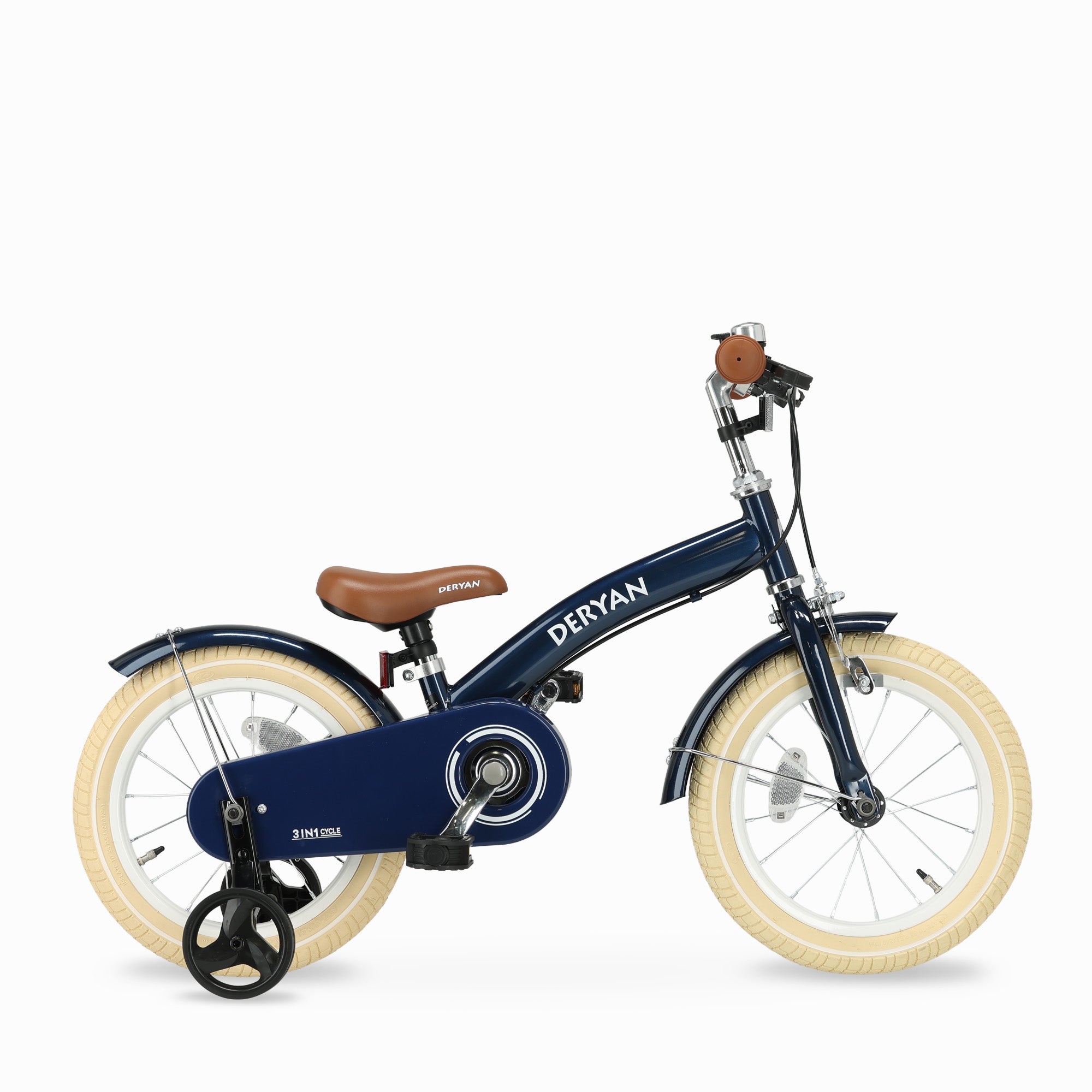 Lyxig barncykel 14 tum - 3 i 1 - balanscykel Blå