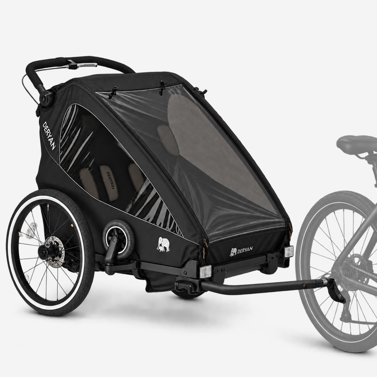 Luxury Bike Trailer V2 - Stroller - Jogging Stroller Black