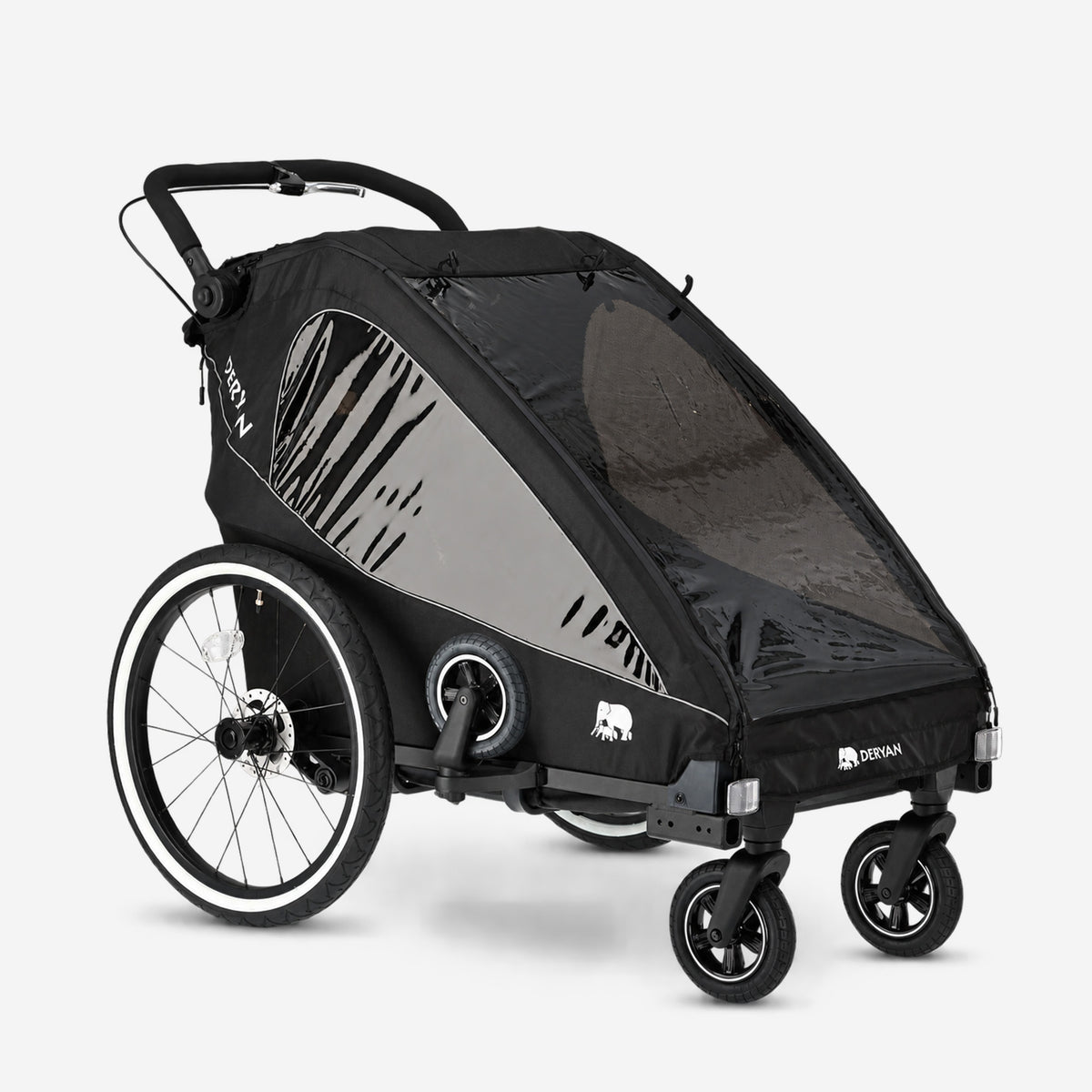 Luxury Bike Trailer V2 - Stroller - Jogging Stroller Black