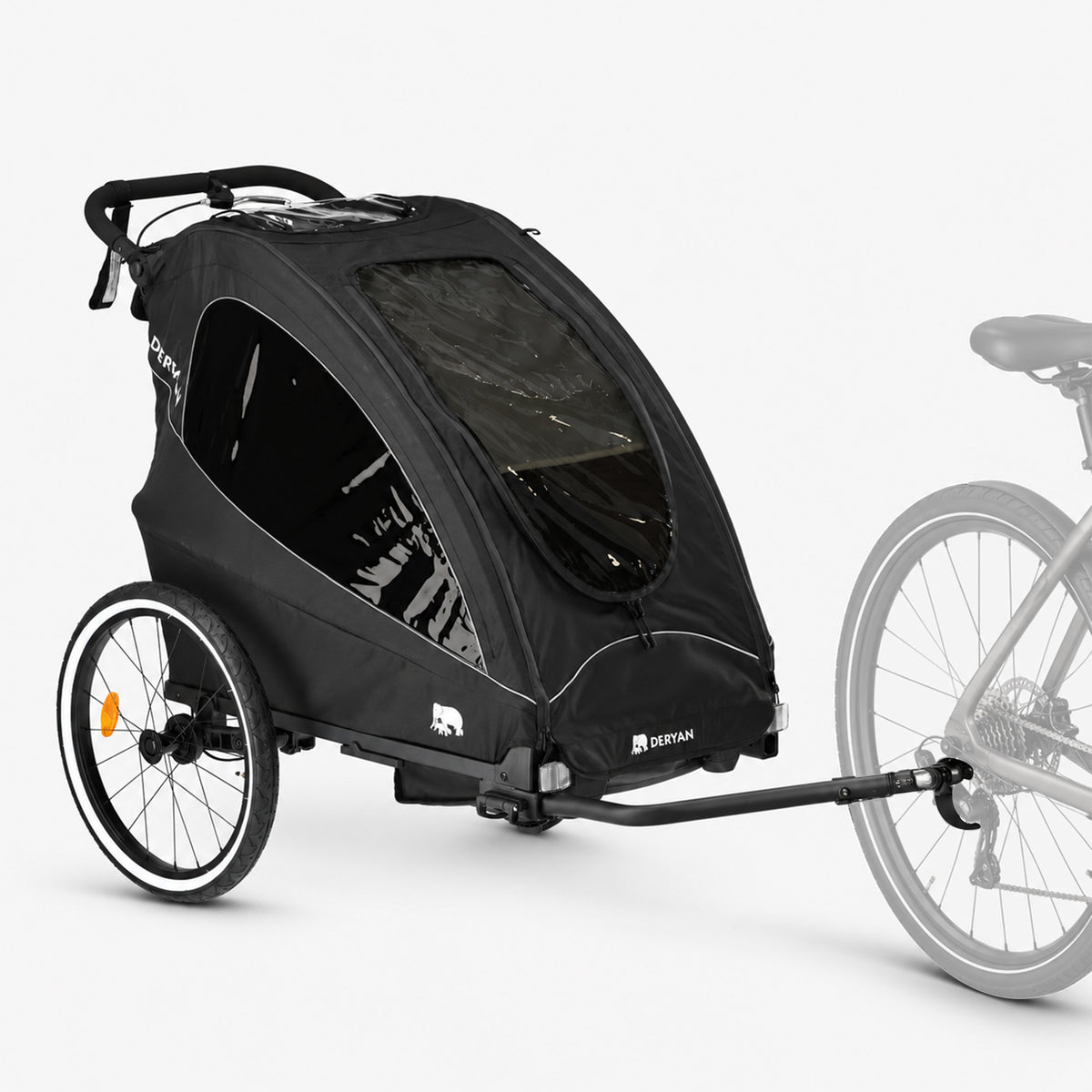 Rimorchio da bicicletta di lusso 3 in 1: passeggino e jogger - 1 posto