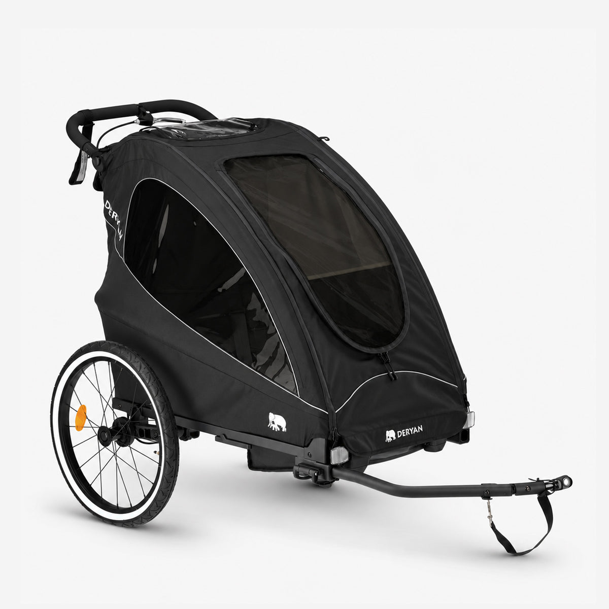 Rimorchio da bicicletta di lusso 3 in 1: passeggino e jogger - 1 posto