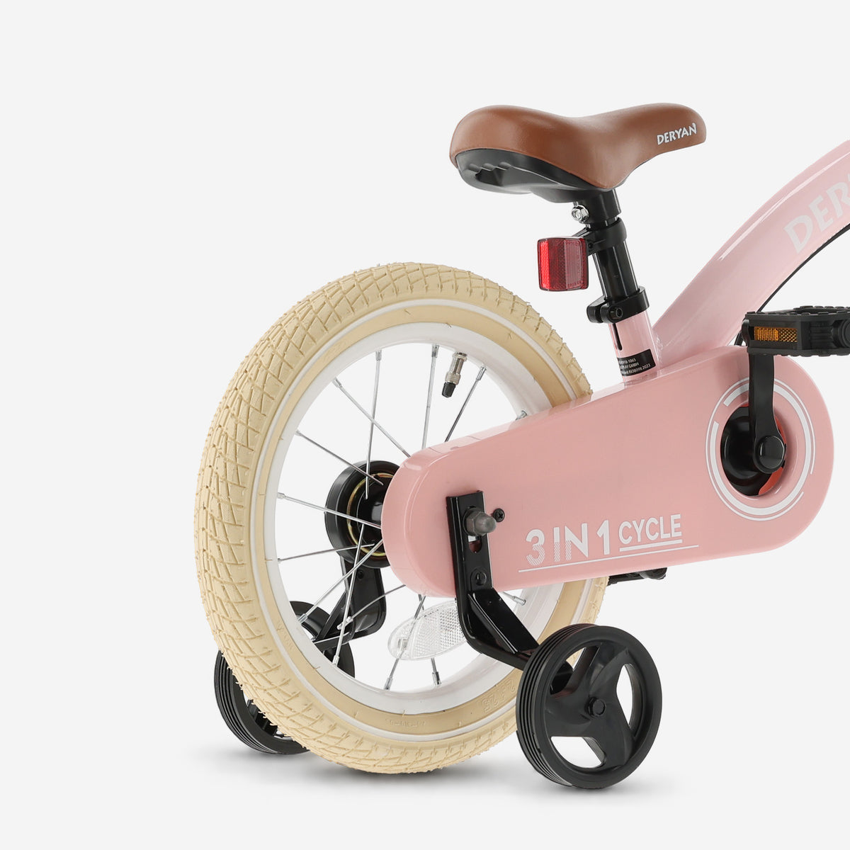 Luxe Kids Bike 14 inch - 3 in 1 - balance bike - Pink