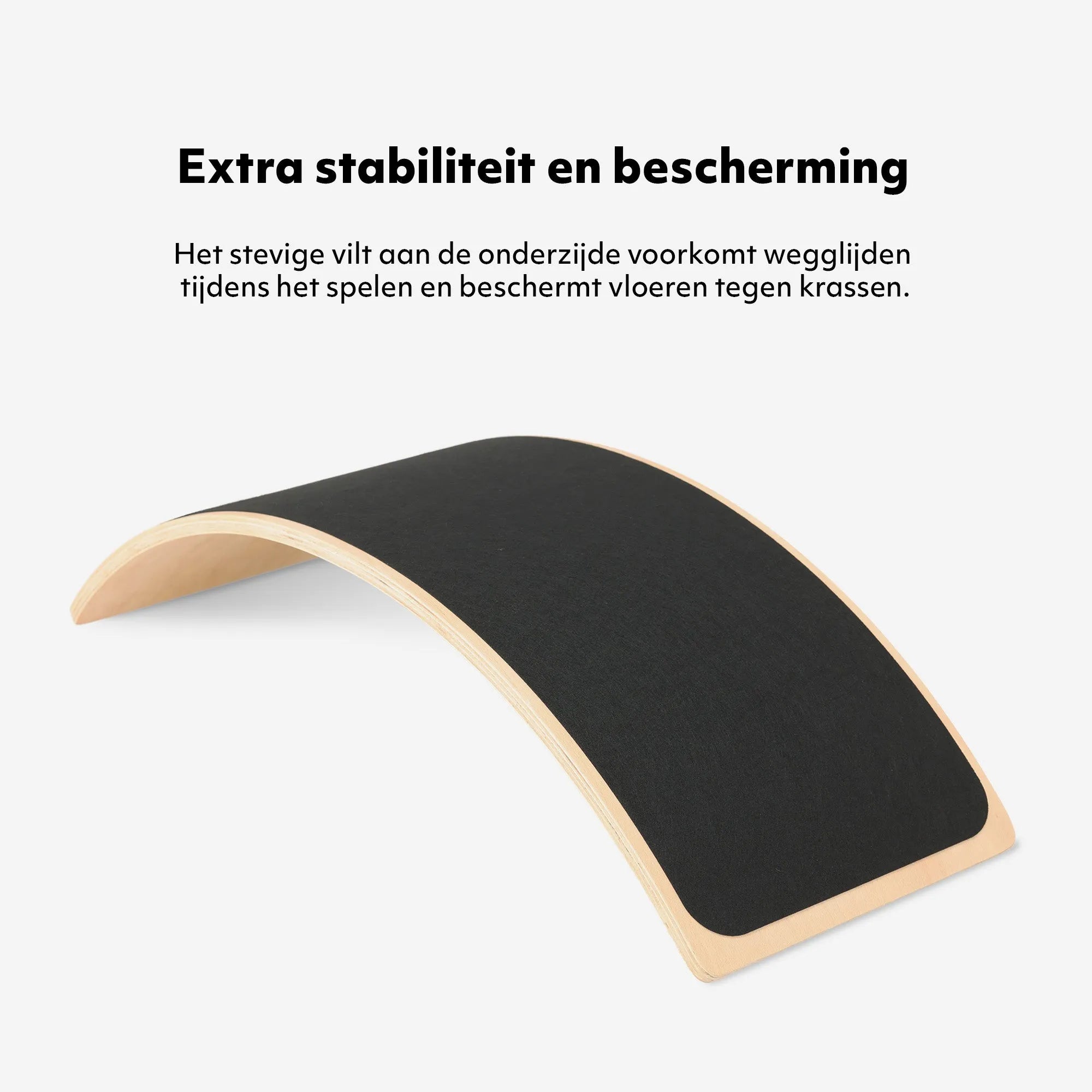 Balansbräda trä med filt 90 cm