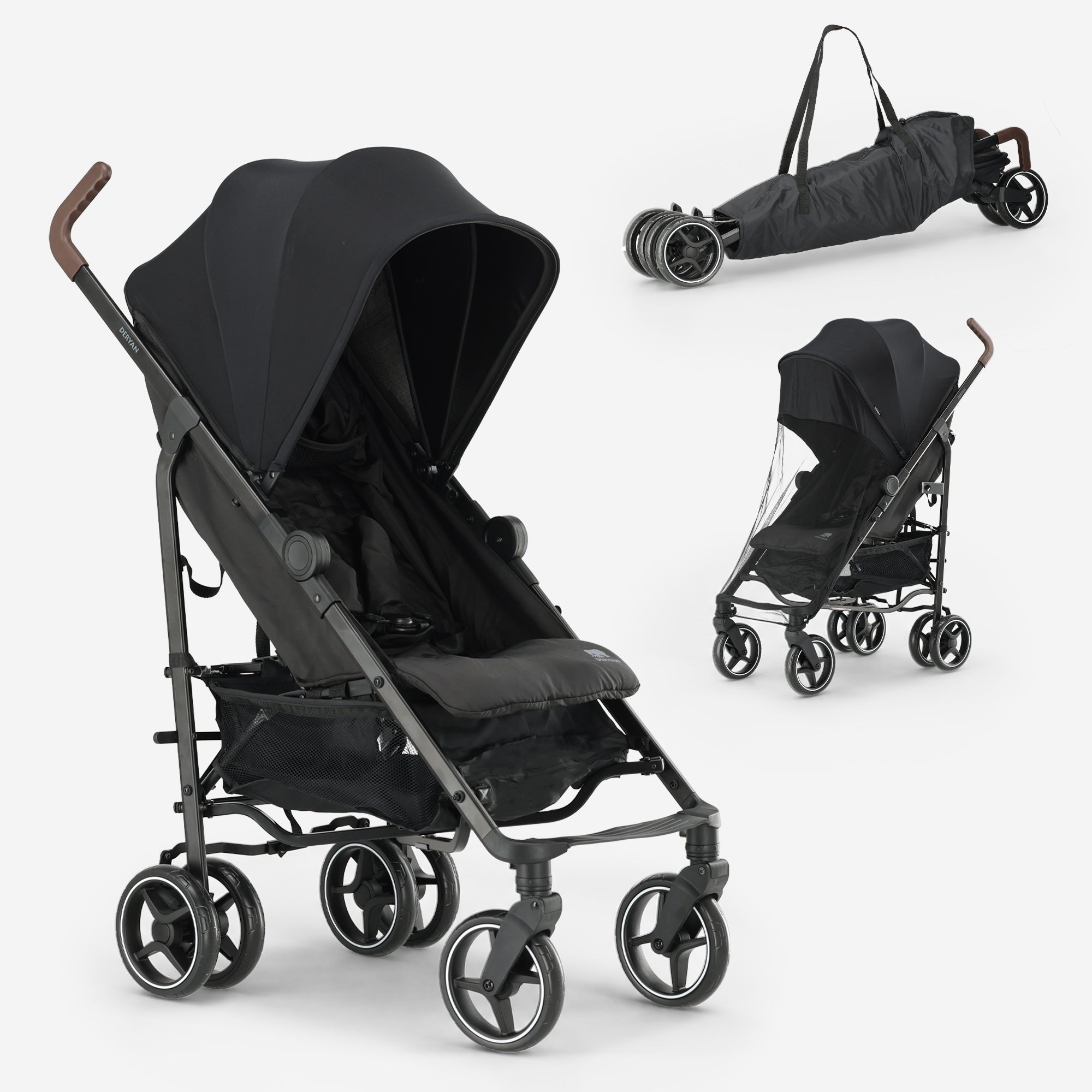 Bobbie Paraplu Buggy tot 22 kg - Zwart