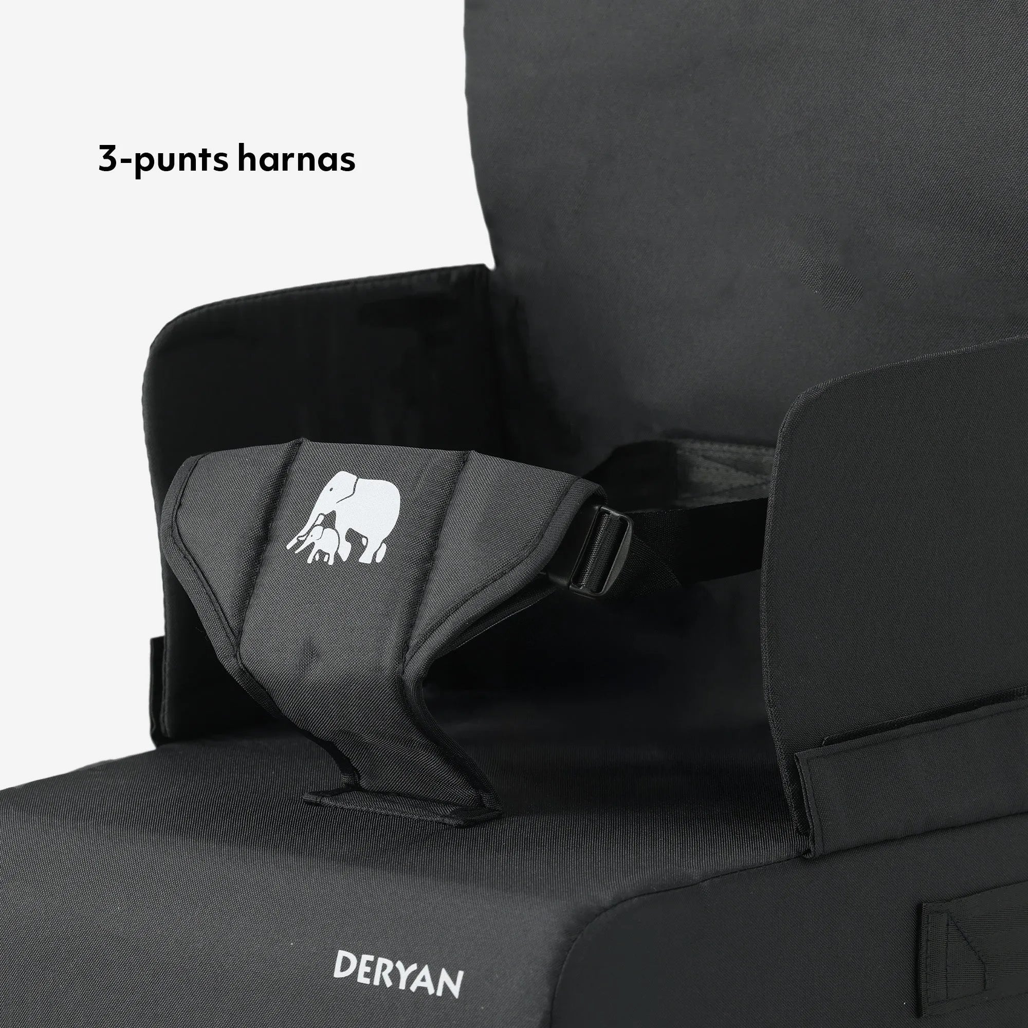 Travel Booster Seat Booster - Includes attachment strap Black