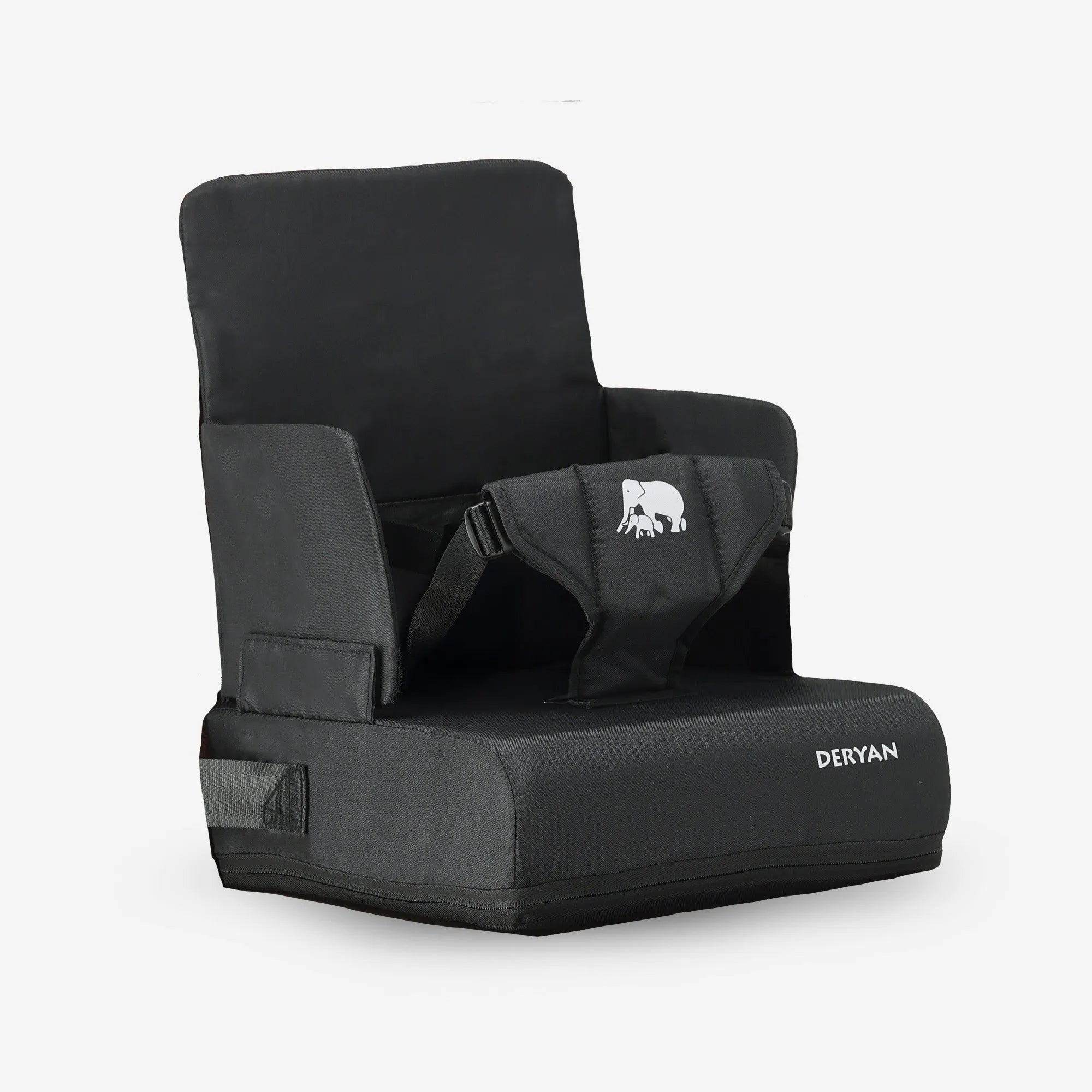 Travel Booster Seat - Inklusive Befestigungsgurt Schwarz