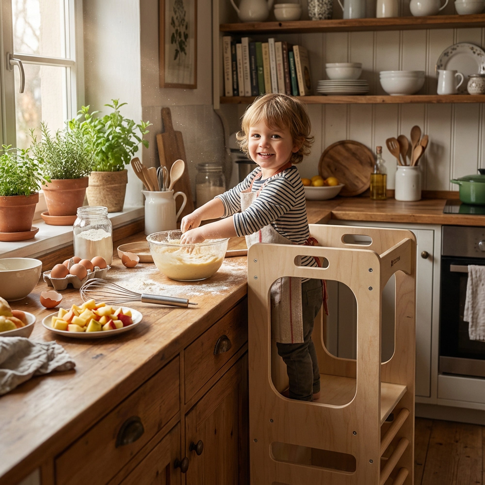 Lujosa Torre de Aprendizaje 4 en 1 - Torre de escalada con tobogán y pizarra