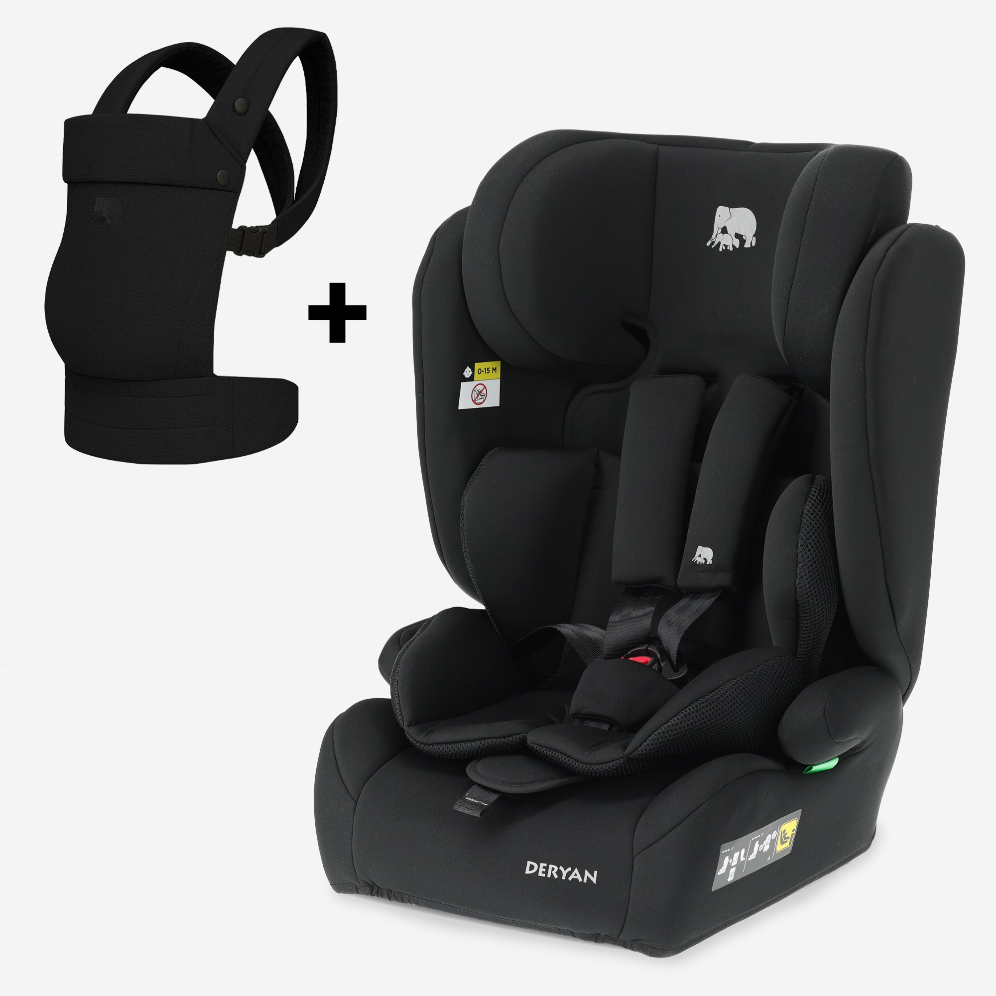 Seggiolino auto Carter Basic e trasportatore Amora nero