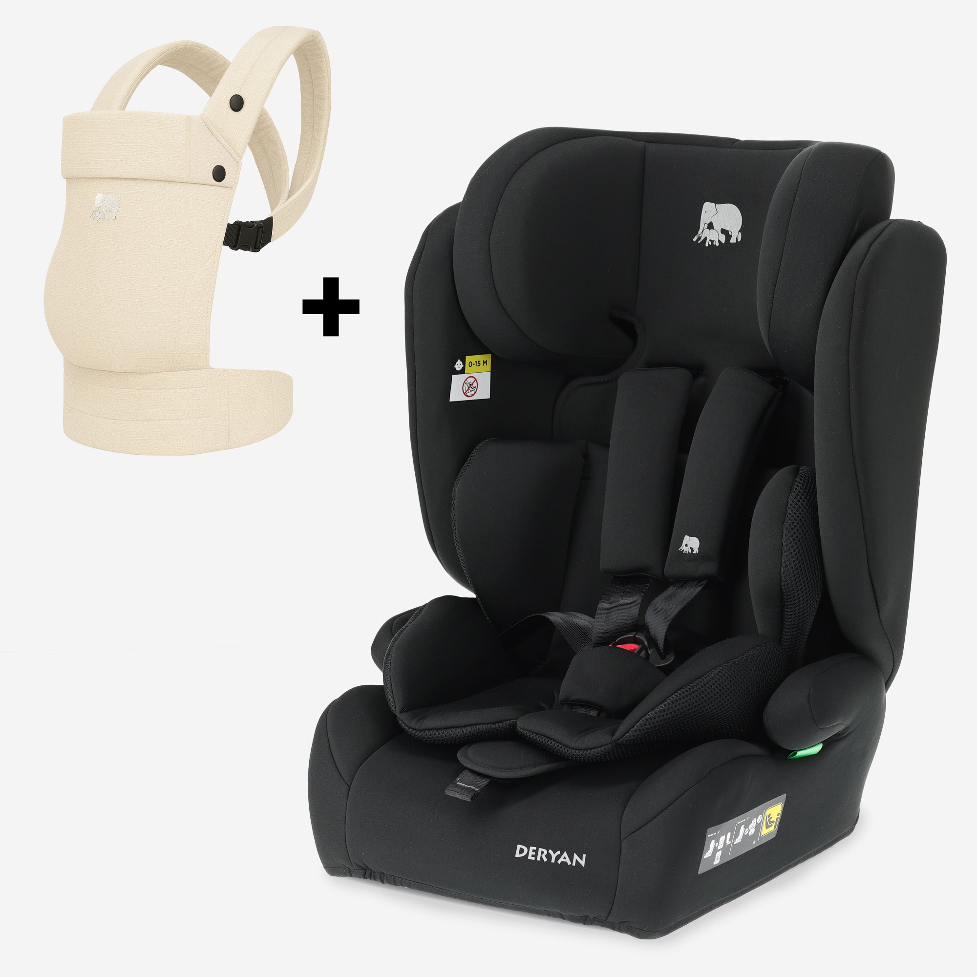 Seggiolino auto Carter Basic e marsupio Amora Crema