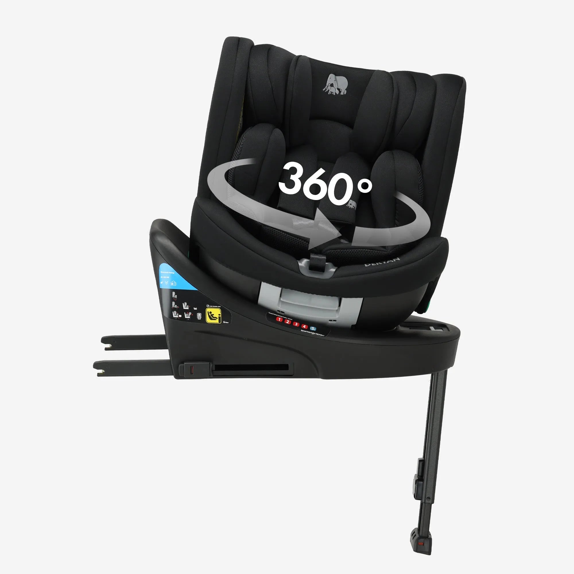 Chase Luxe i-Size Autostoel - 0-36kg - Isofix steunpoot - 360 draaibaar