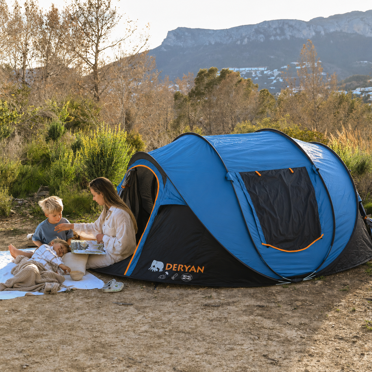 Pop Up Luxe Tent - 2000MM water column - Navy - 4 Person