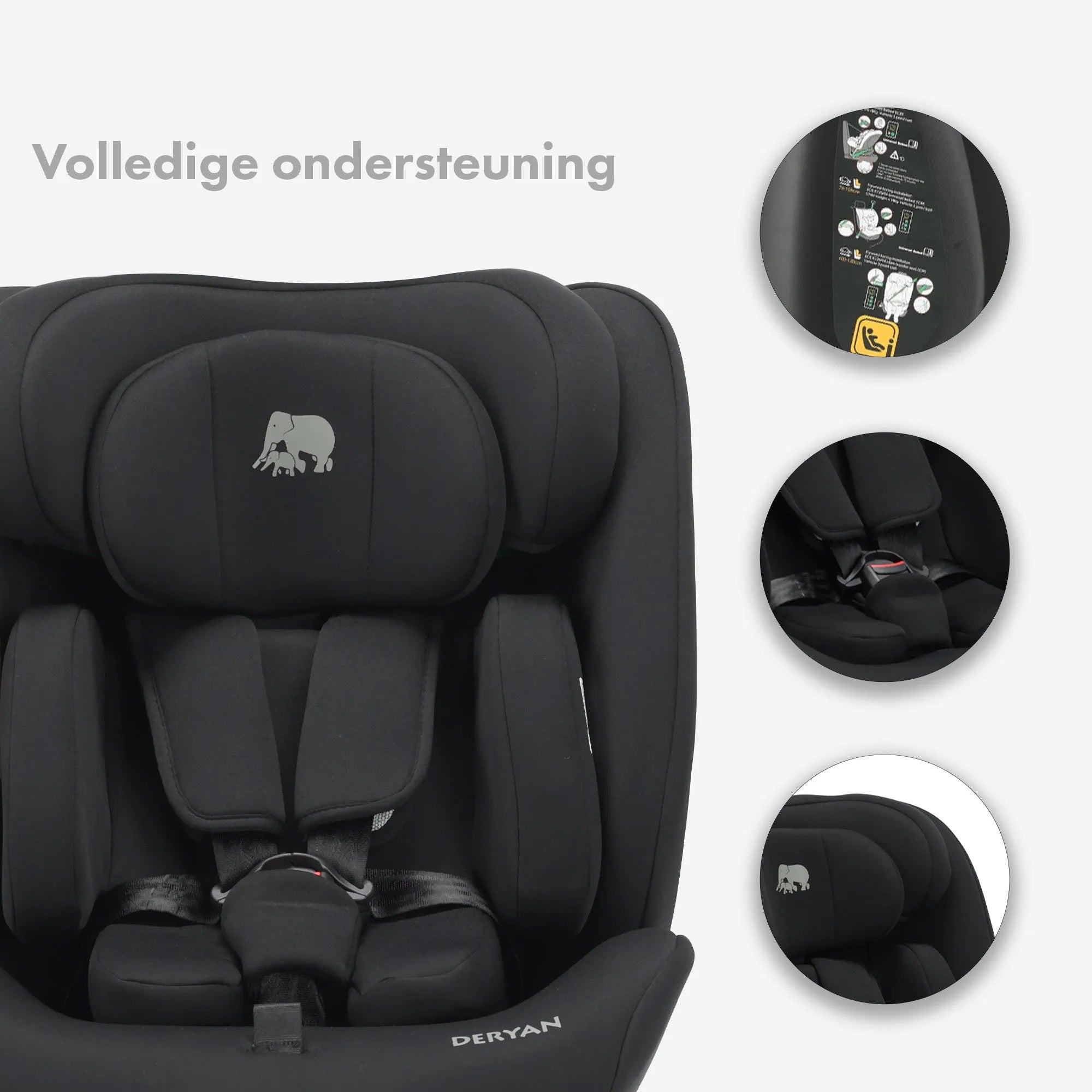 Clyde i-Size Car Seat 40–150 cm - Group 0/1/2/3 with seat belt