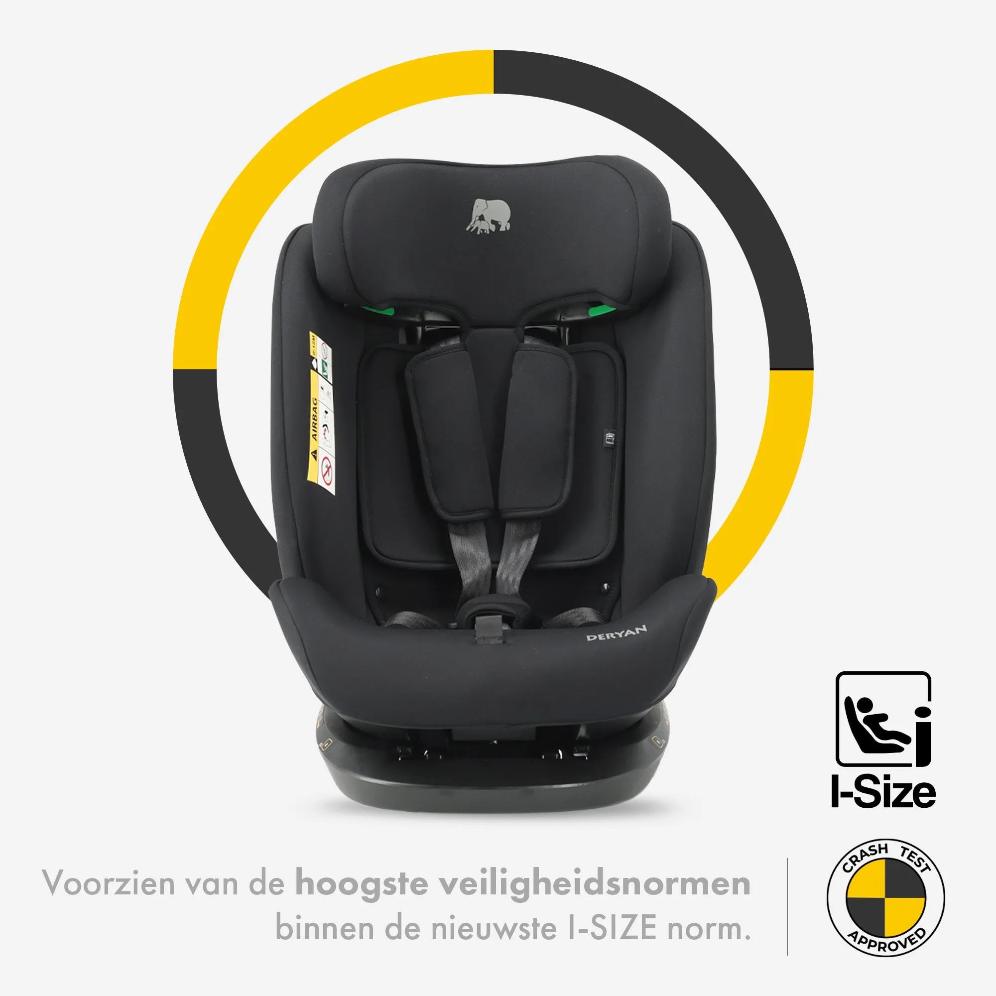 Clyde I-Size Car Seat (40–150 cm) with Adjustable Headrest and Backrest