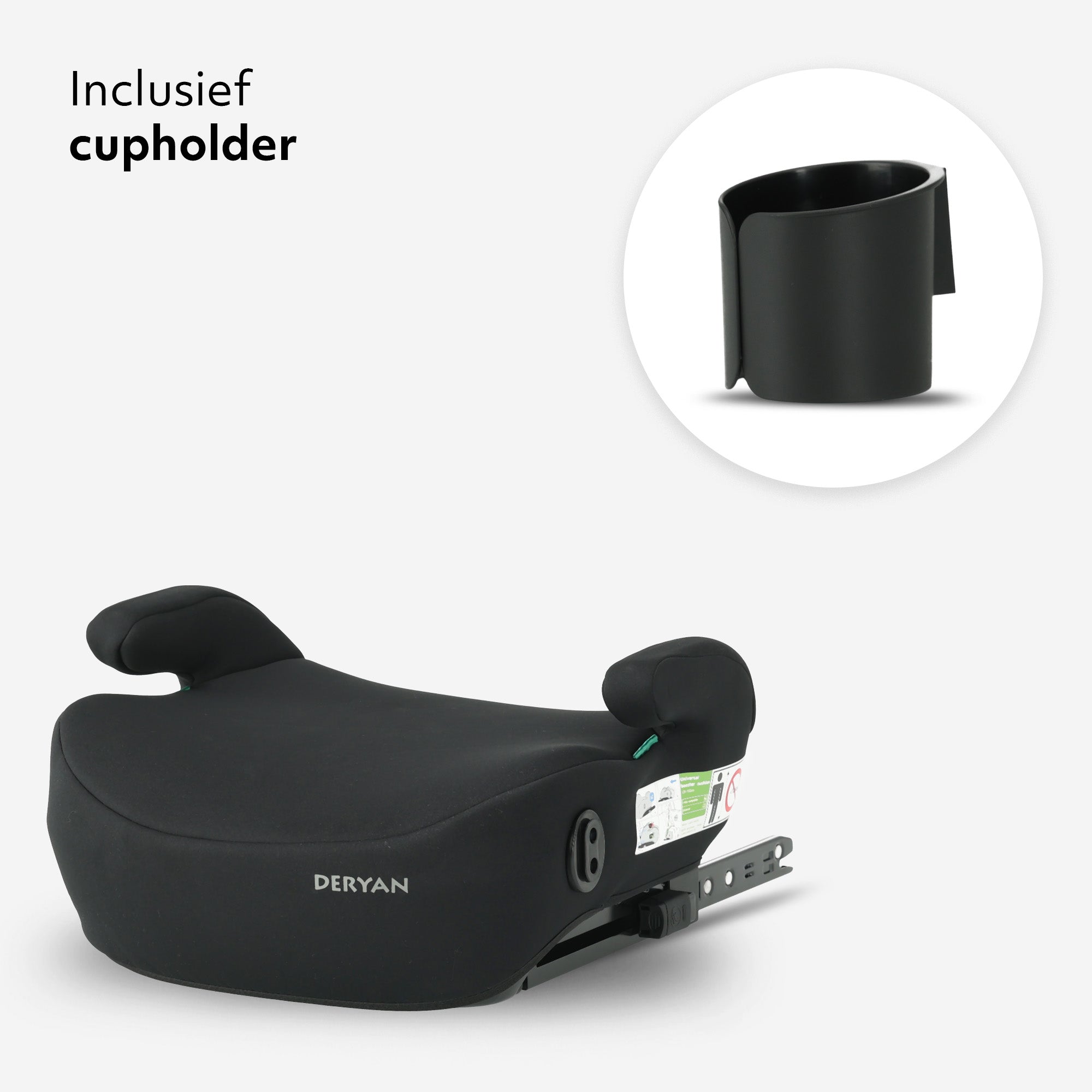 Rehausseur Cody i-Size ISOFIX noir, certifié R129, avec mousse EPE souple