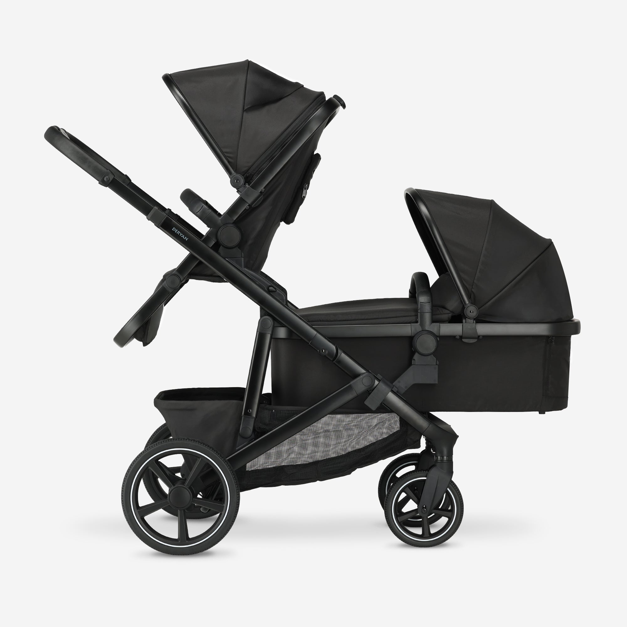 Evy² Duo barnvagn, svart, 2-i-1