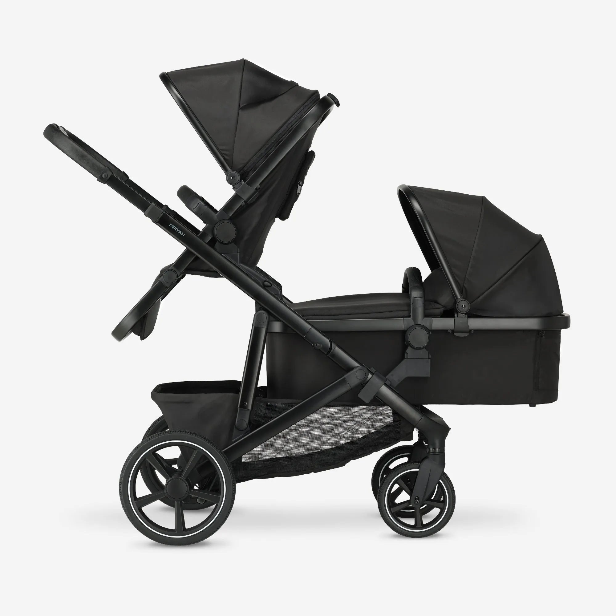 Evy² Duo barnevogn, sort, 2-i-1