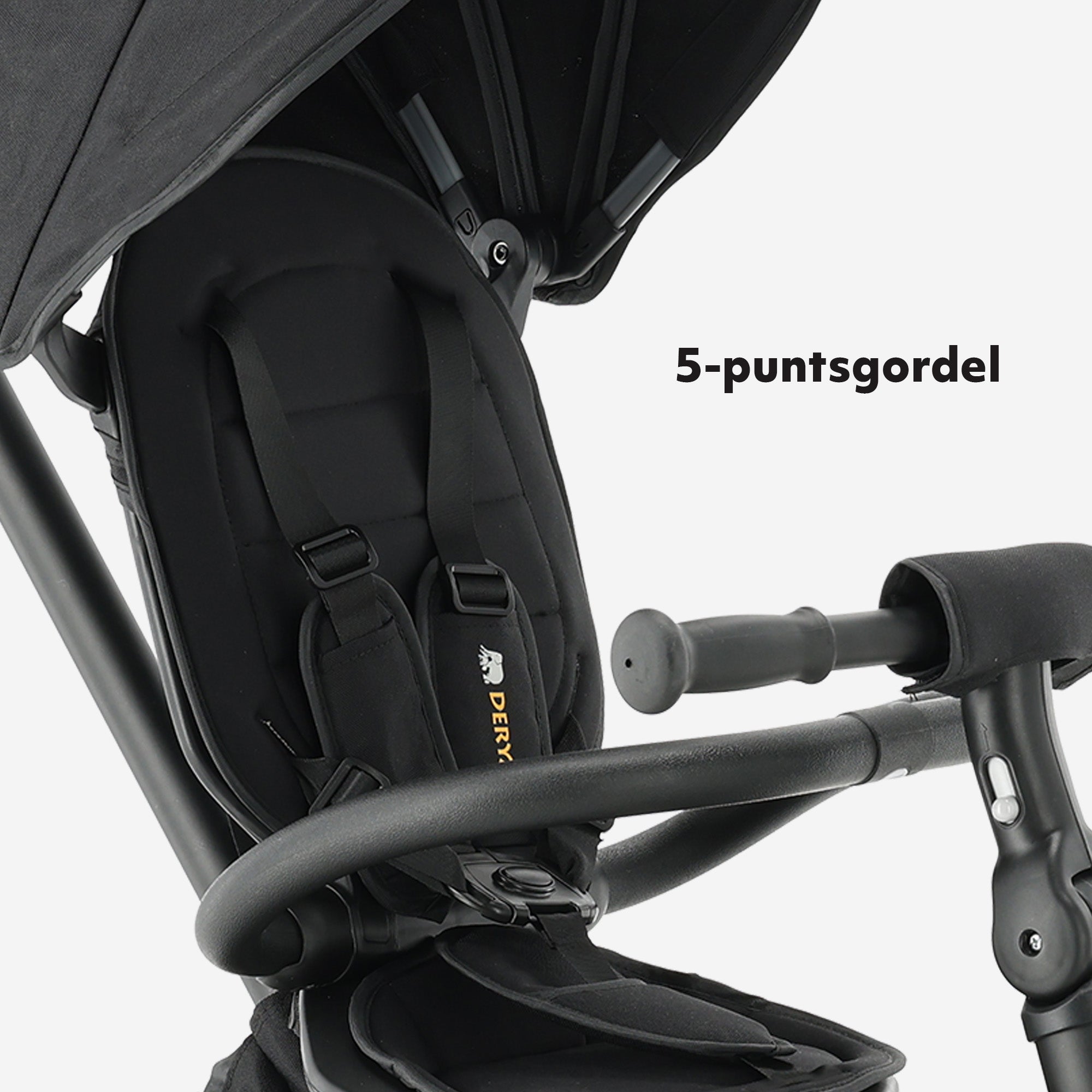 Explorer Luxe Tricycle with push bar - Foldable with basket black
