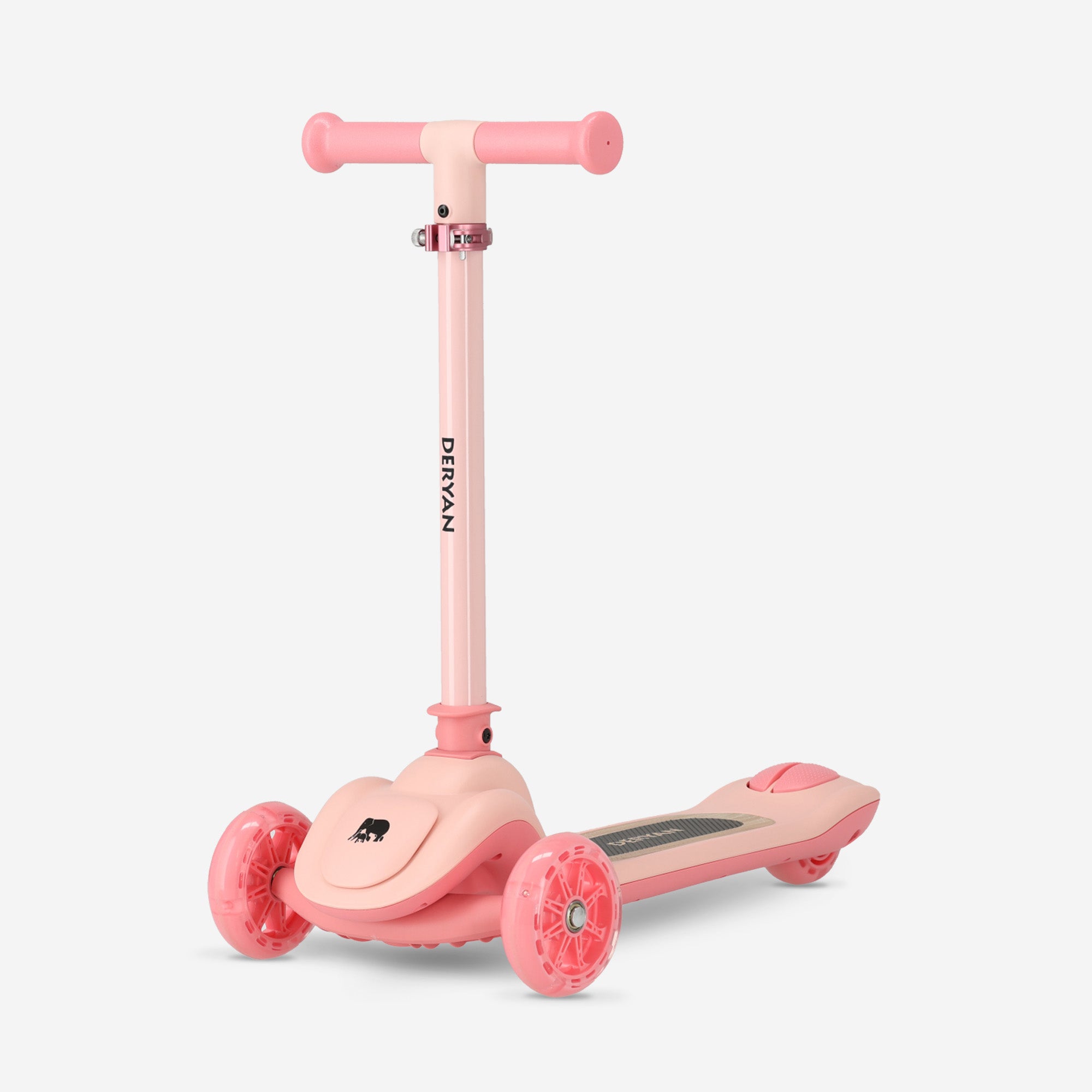 Harvey Kids scooter 3 wheels - age group 3+ - max 50kg - LED lights in the wheels - height adjustable 65-70-75-80 cm - Pink
