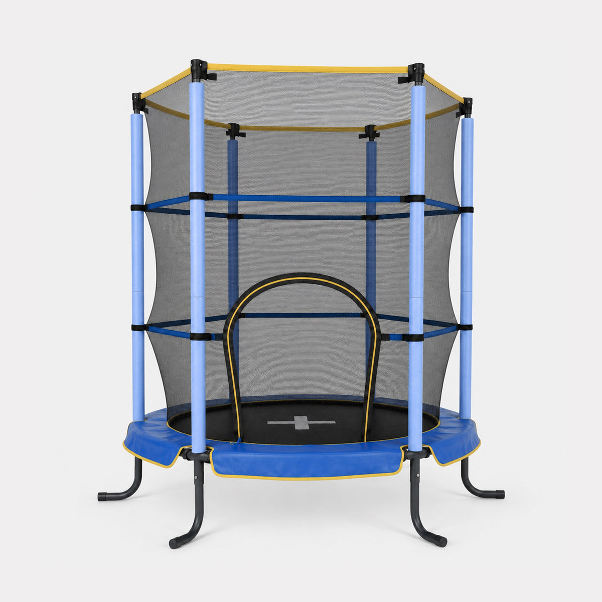140 cm Indoor Kids' Trampoline - With Safety Net - Blue