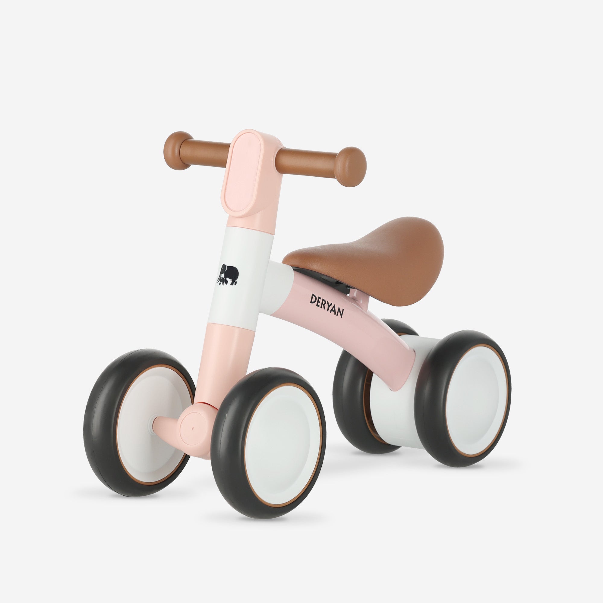 Milo balanscykel, rosa, från 1 år, utan pedaler, kompakt och lätt