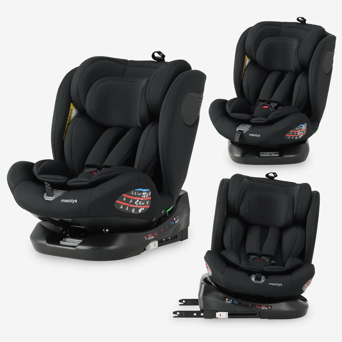 Kaya Luxury I-Size Car Seat - 360° Rotating - Isofix - Black