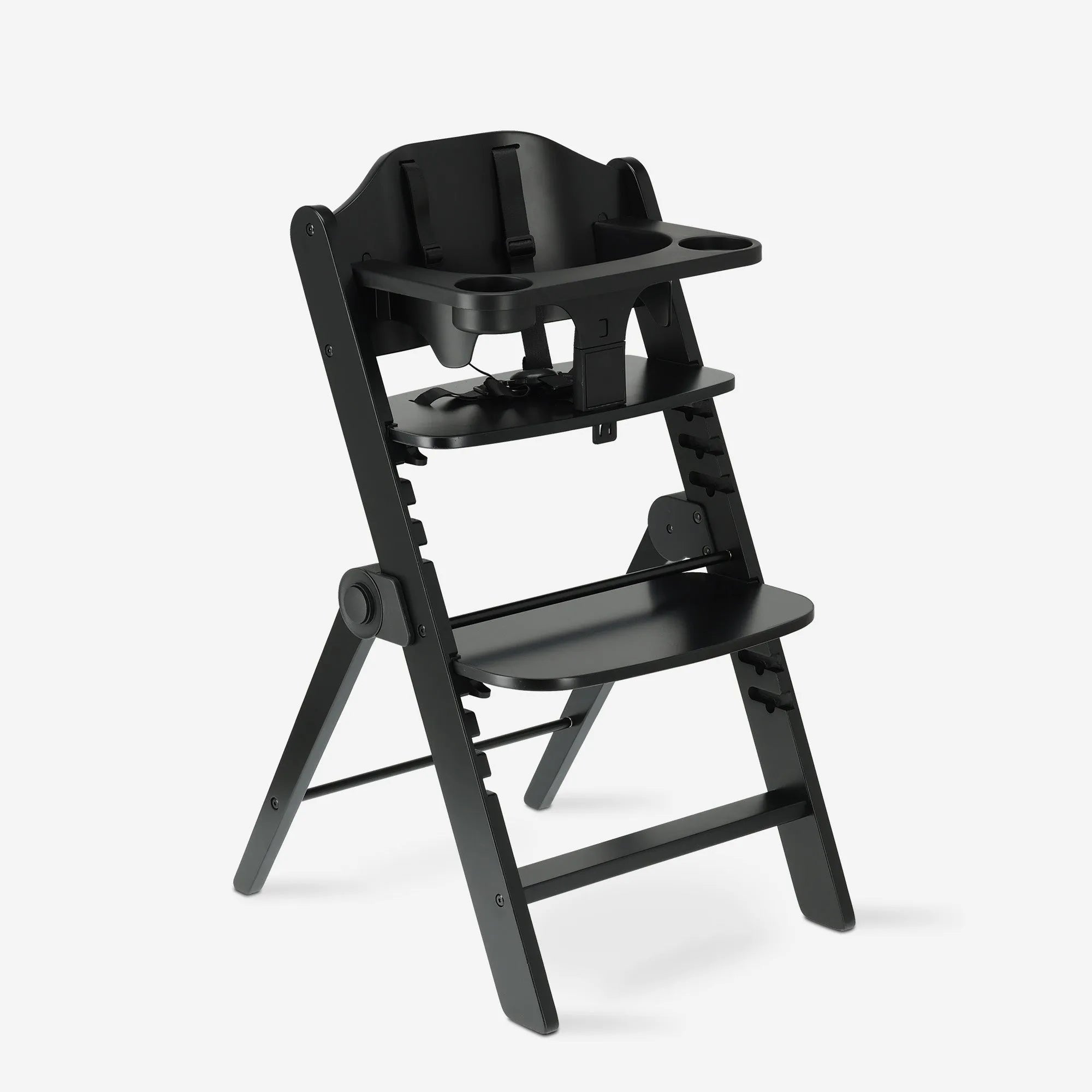Odin Luxury Wooden Growing Chair High Chair with Bouncer - Includes Dining Tray - Adjustable High Chair - Nougat