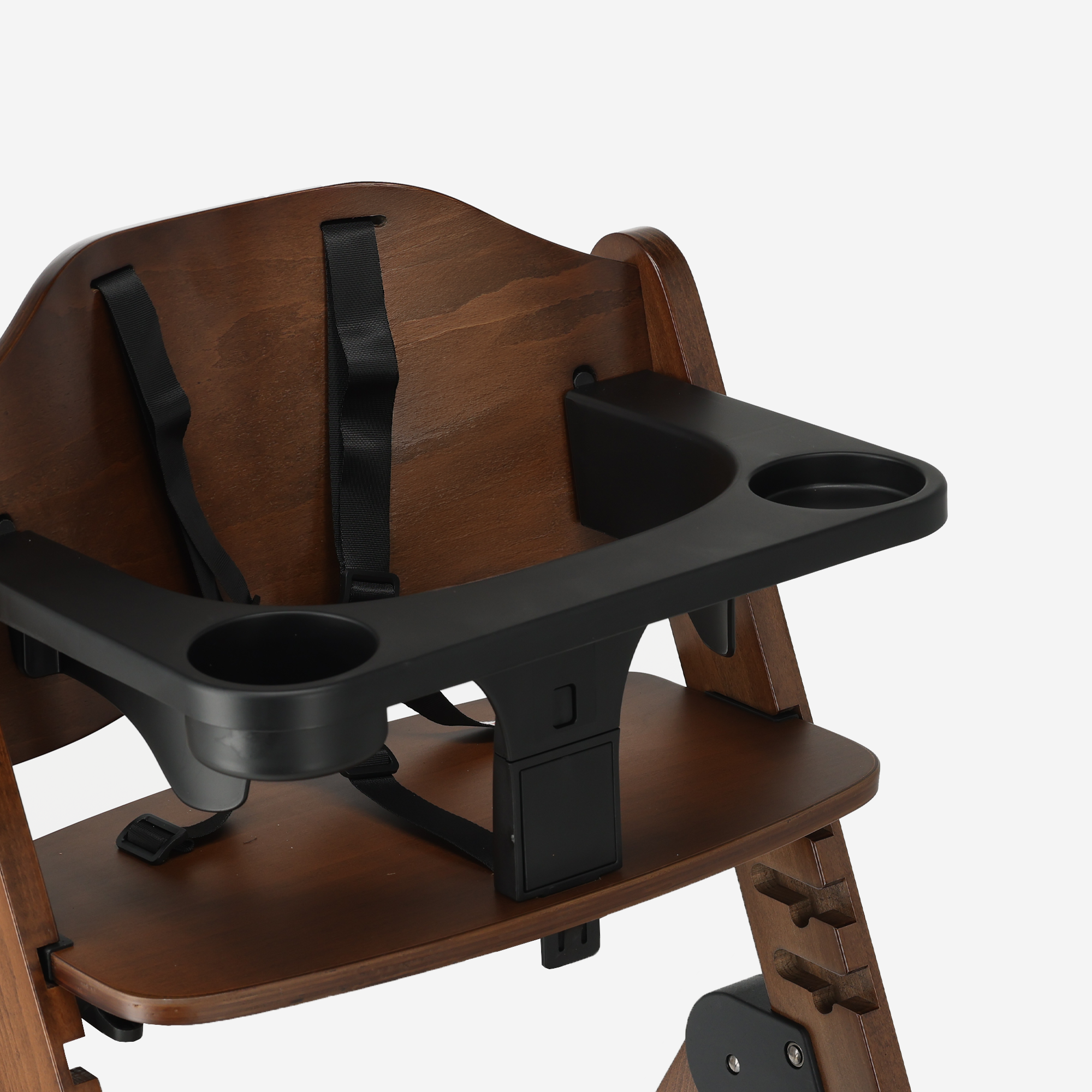 Odin Luxe: seggiolone in legno che cresce con il bambino, con funzione bouncer - Tavolino incluso - Seggiolone regolabile - Legno/Nougat