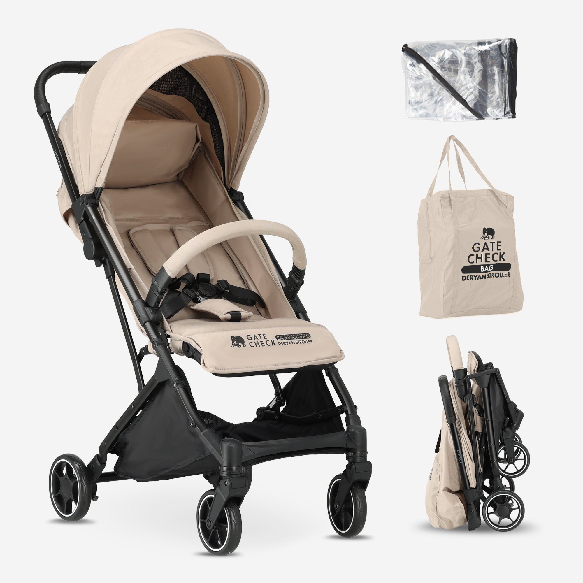 Airplane Buggy - Incluye funda de lluvia y bolsa de transporte - Nougat