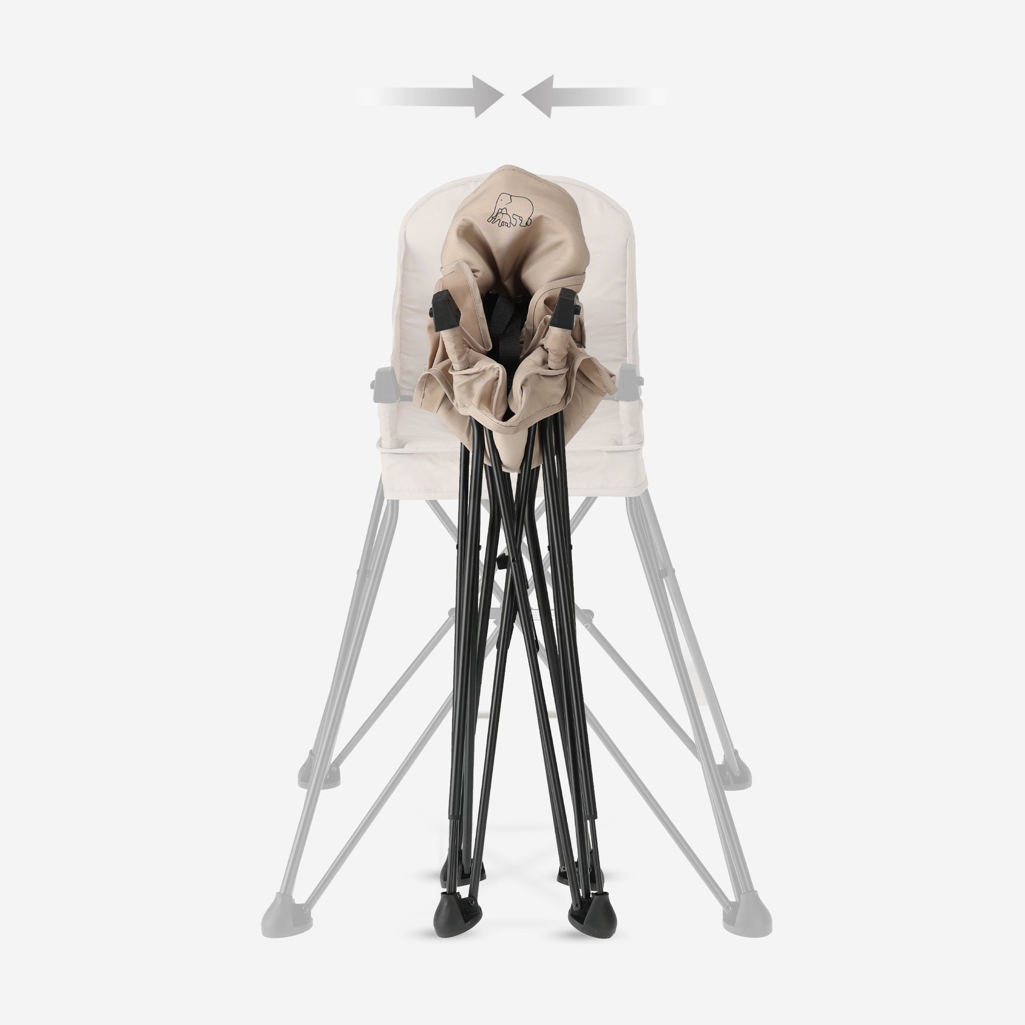 Pop 'N Sit Portable High Chair - Foldable High Chair - Includes a handy carrying bag - Nougat