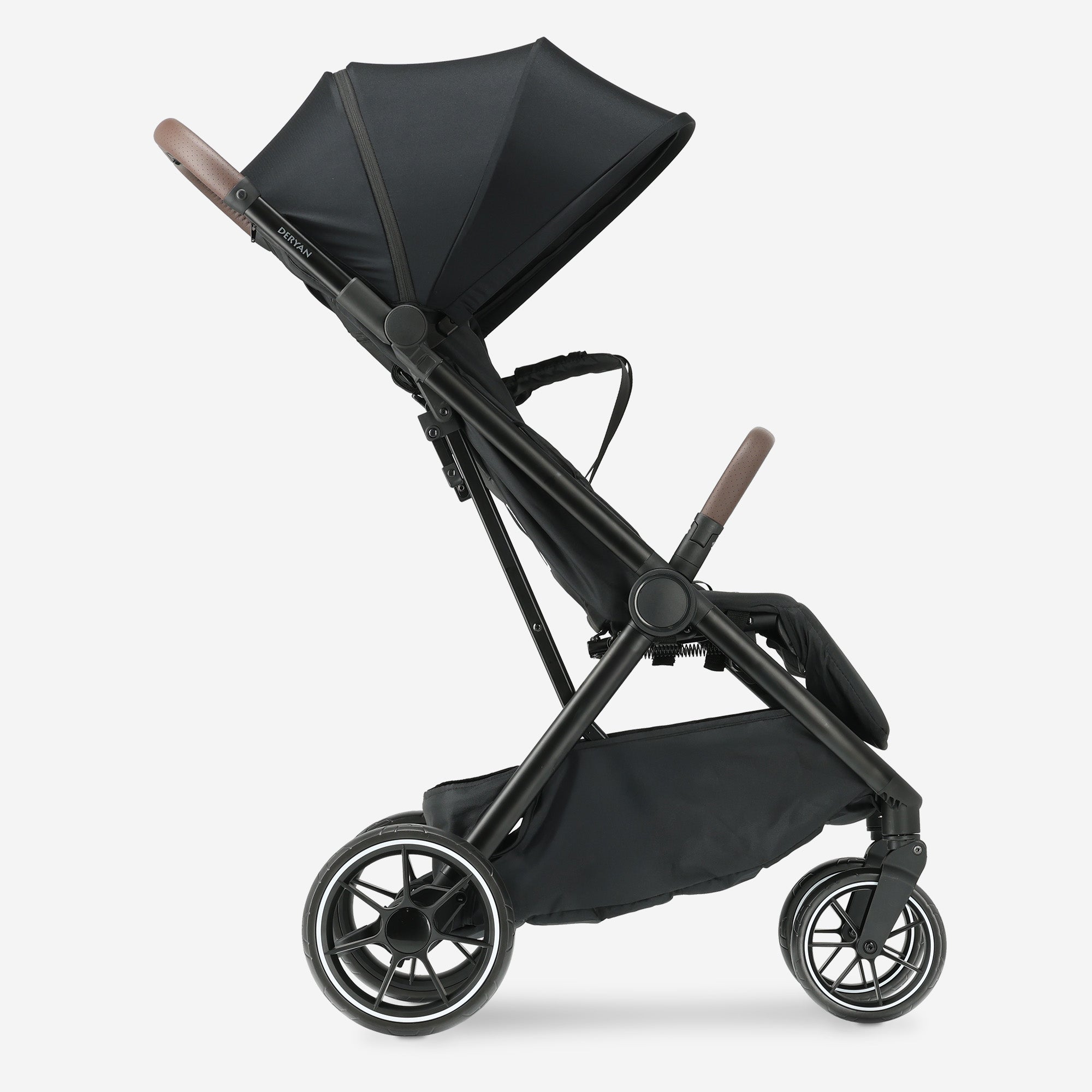 Rolo Buggy XL Schwarz Kompakter Klappbuggy YGroup_rolo mit geräumigem Sitz und leichtem Rahmen für Reisen und den täglichen Gebrauch