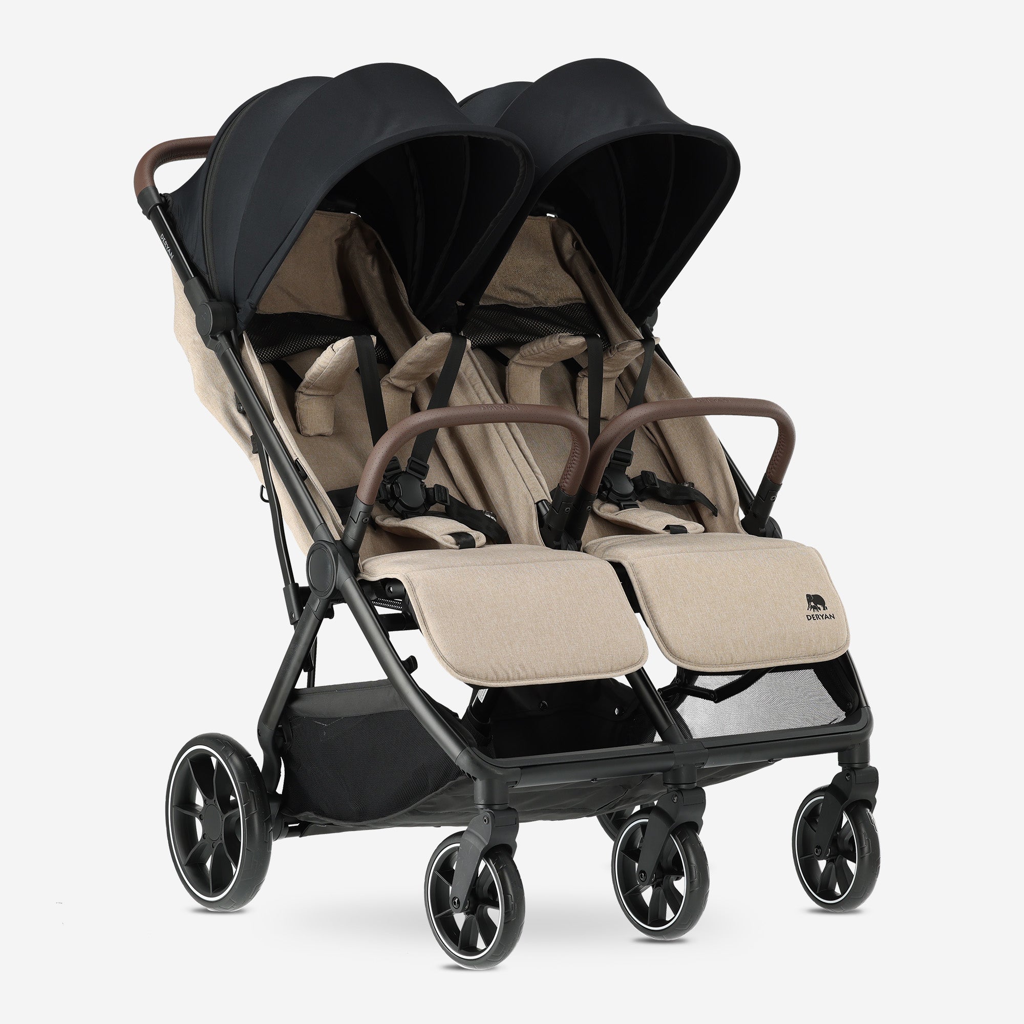 Collana premium rich cream New ② Rolo DuoBuggy X2 XL Voor Twee Kinderen | DERYAN