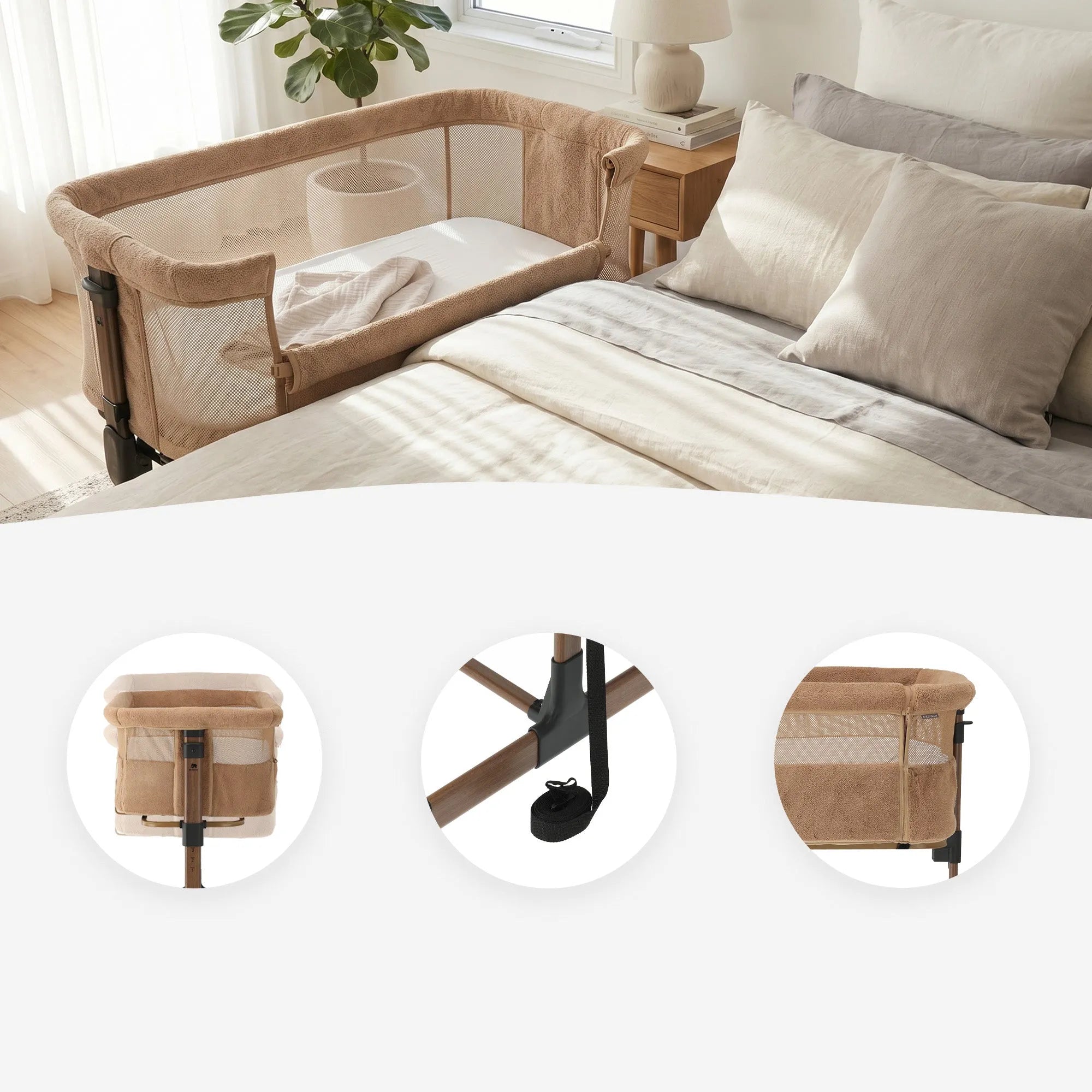 Co-Sleeper Snoozy Wiege – Teddy Brown
