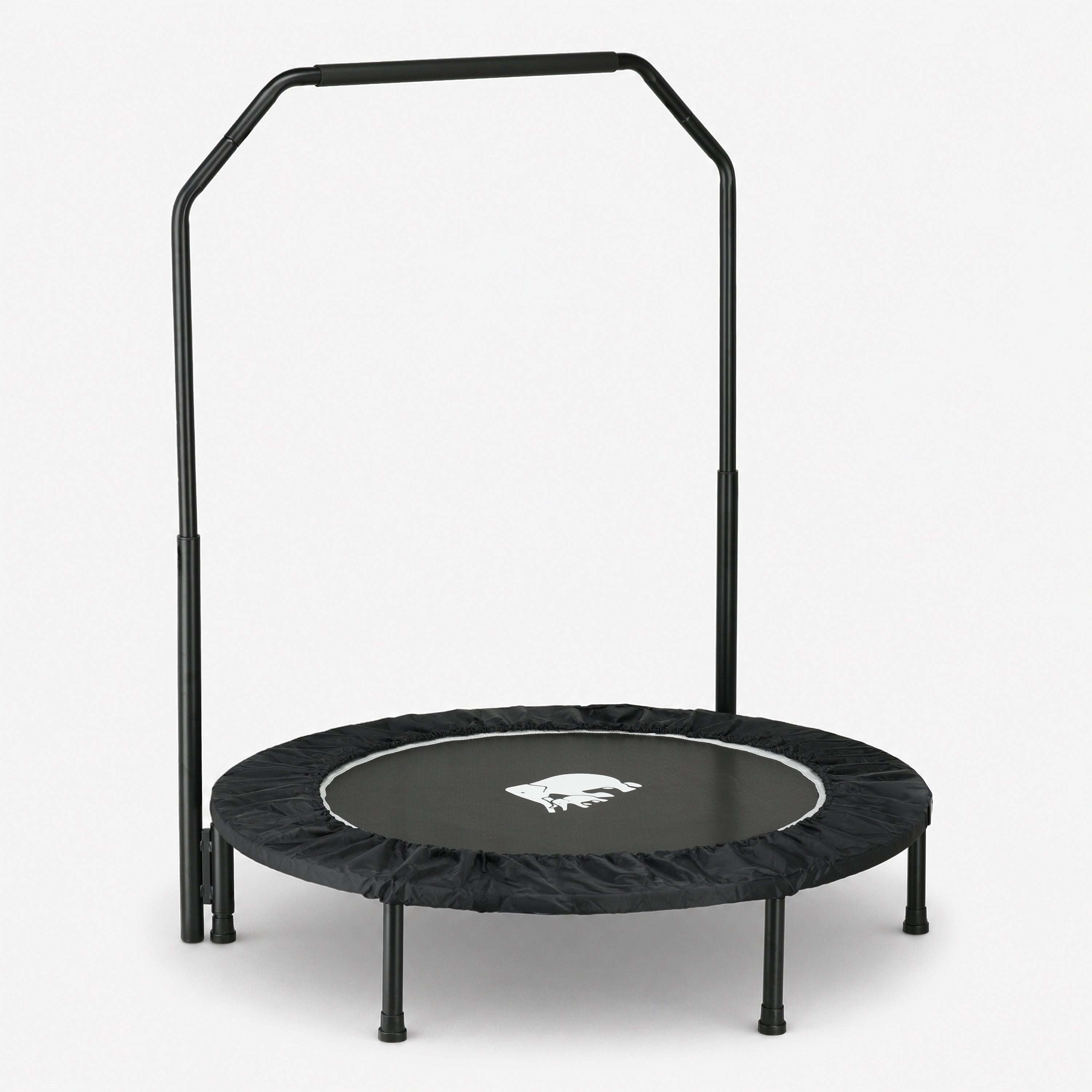 Foldable 100 cm Fitness Trampoline with Handle - Black