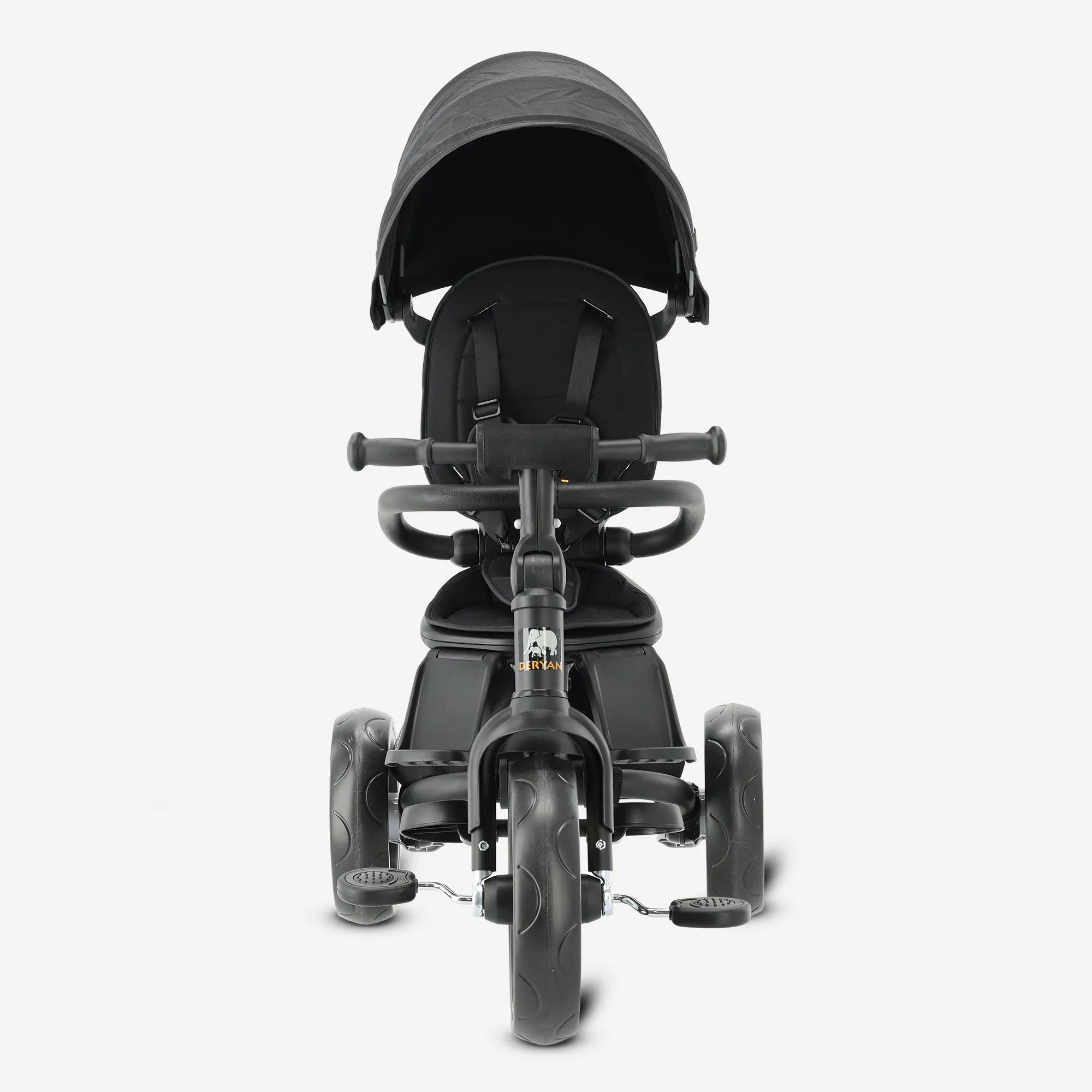 Explorer Luxe Tricycle with push bar - Foldable with basket black