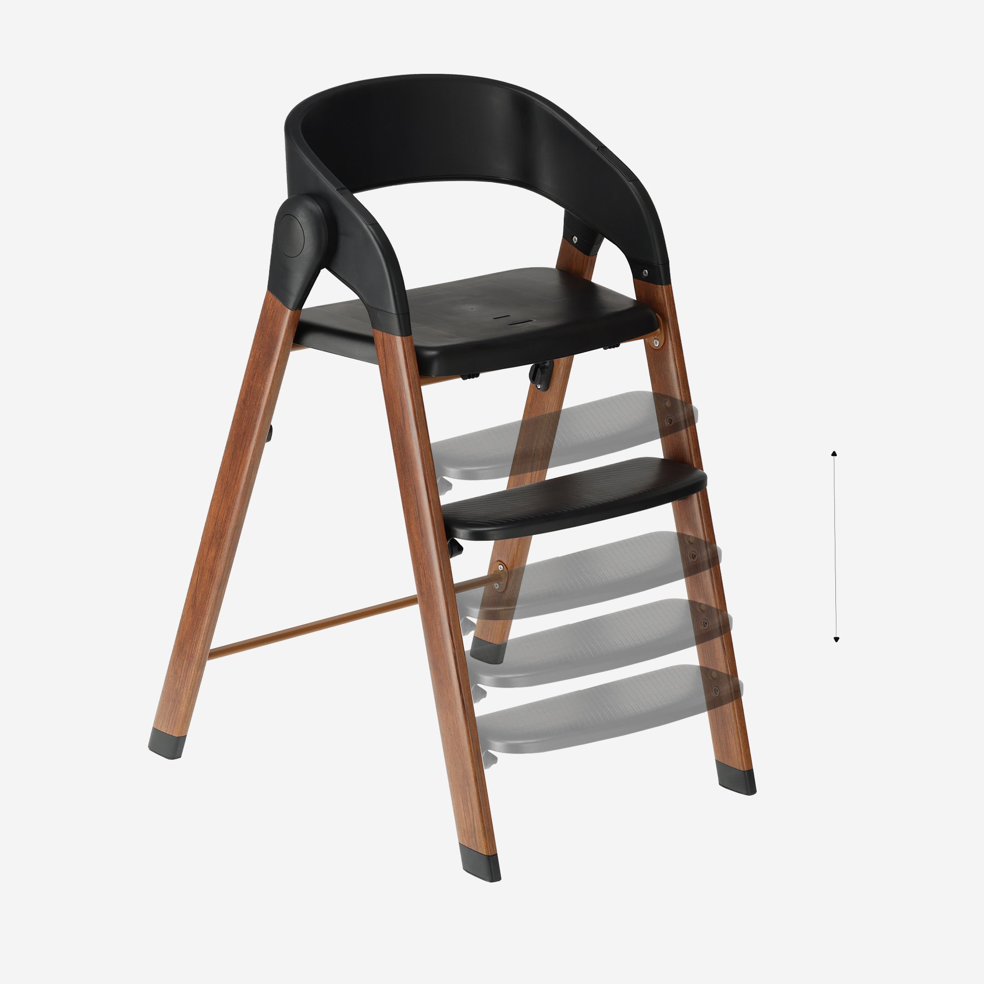 Luxury High Chair Black / Wood