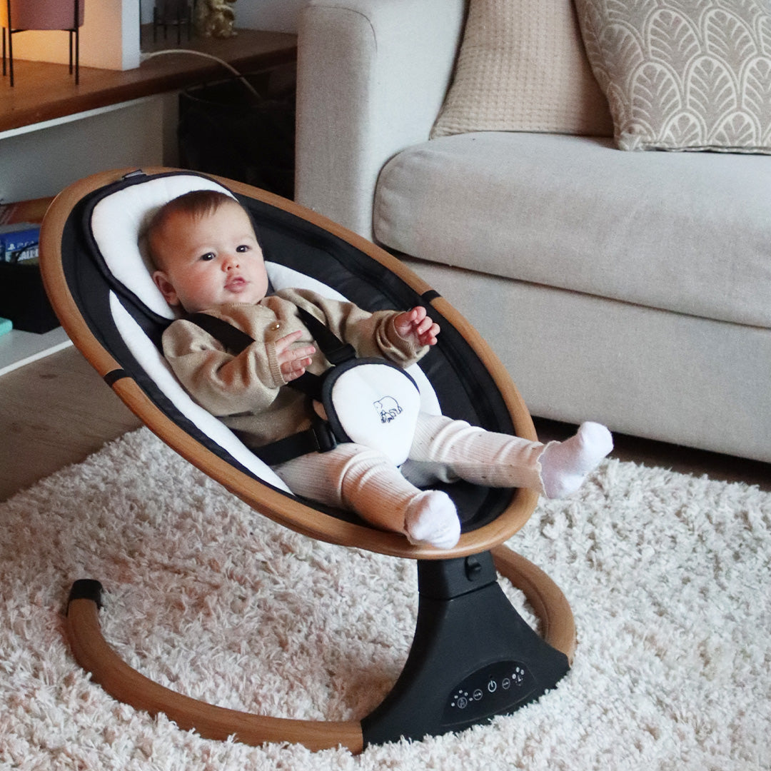 Chaise à bascule électrique en bois