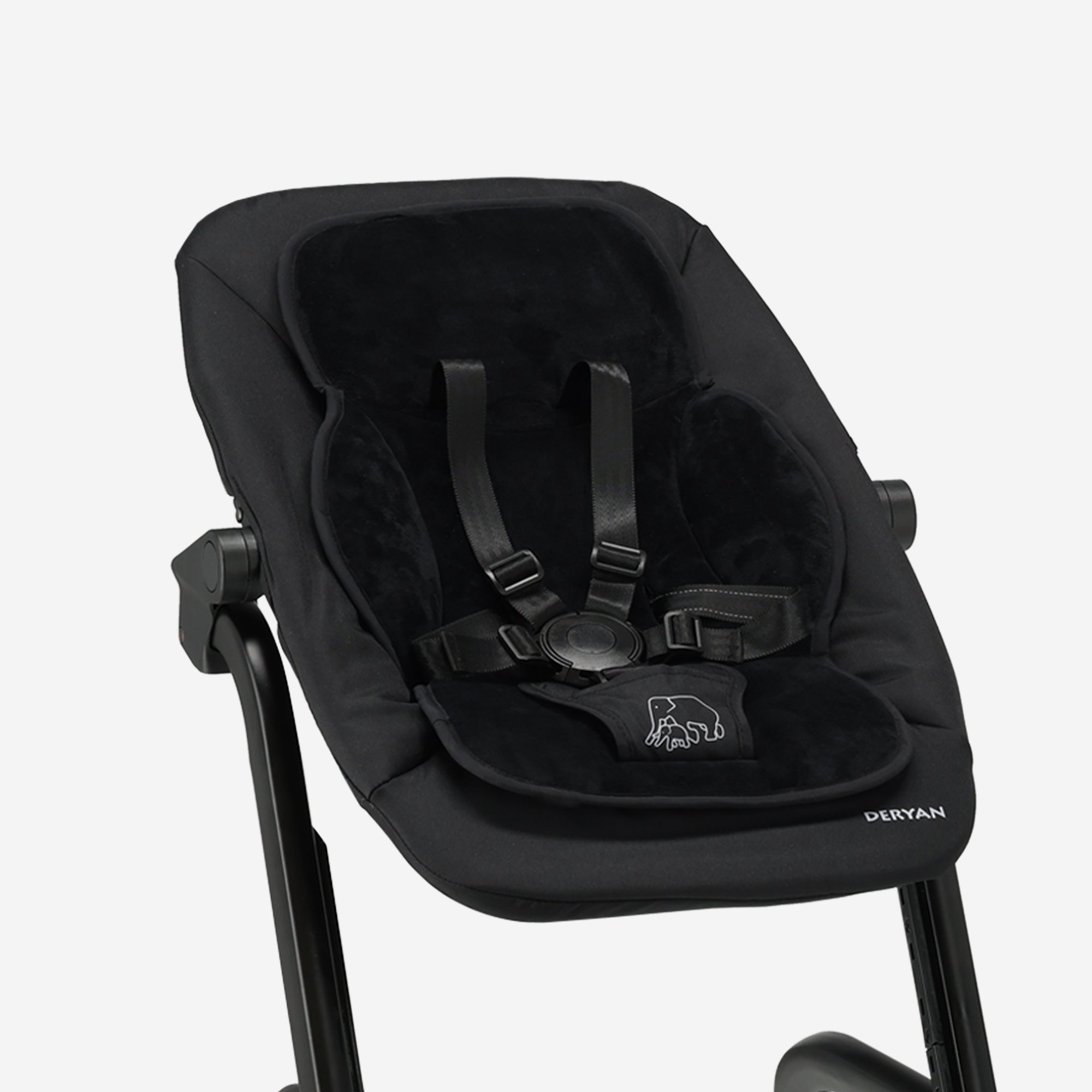 Juego completo de trona Curve - Incluye hamaca y cojín insertable - Negro
