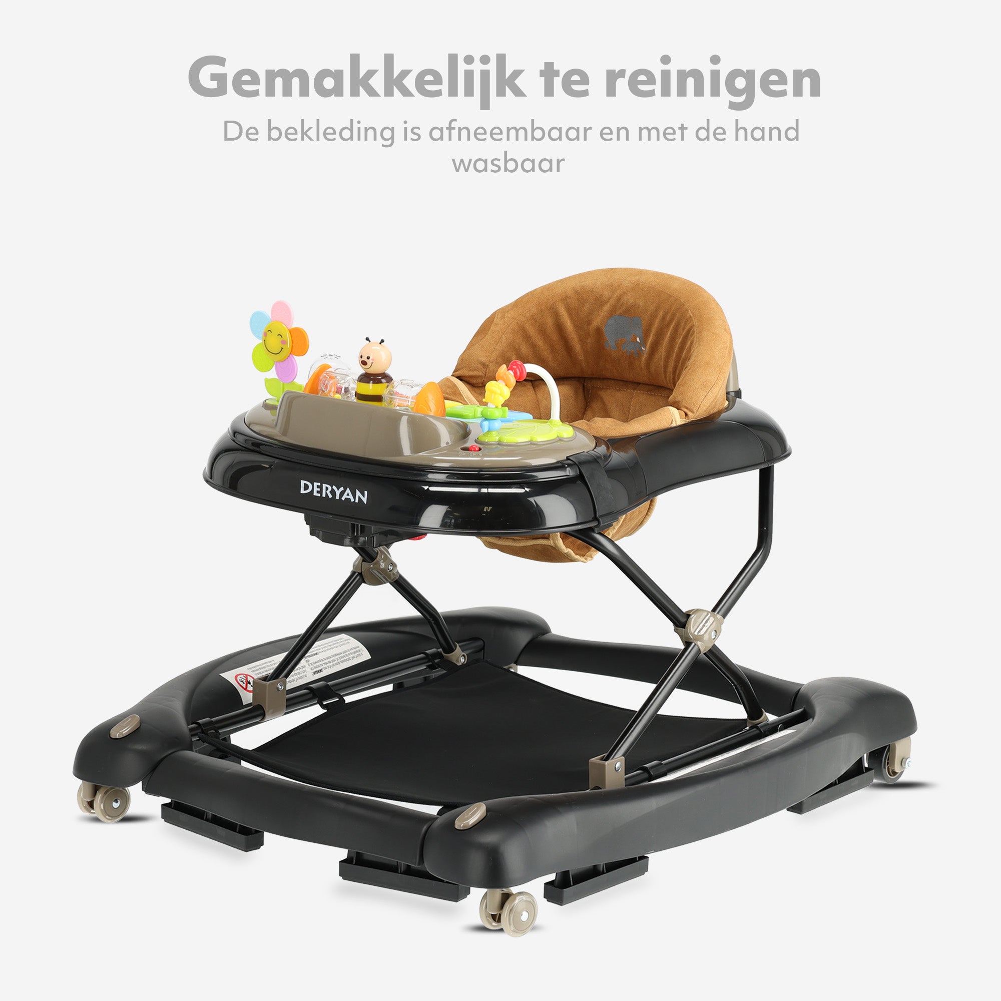 4-i-1 Gåstol Sort & Nougat