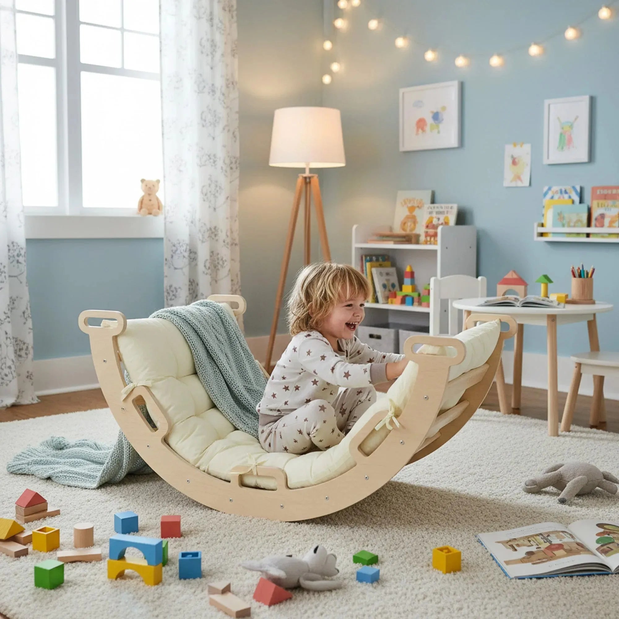 Luxury Wooden Climbing Arch with Cushion