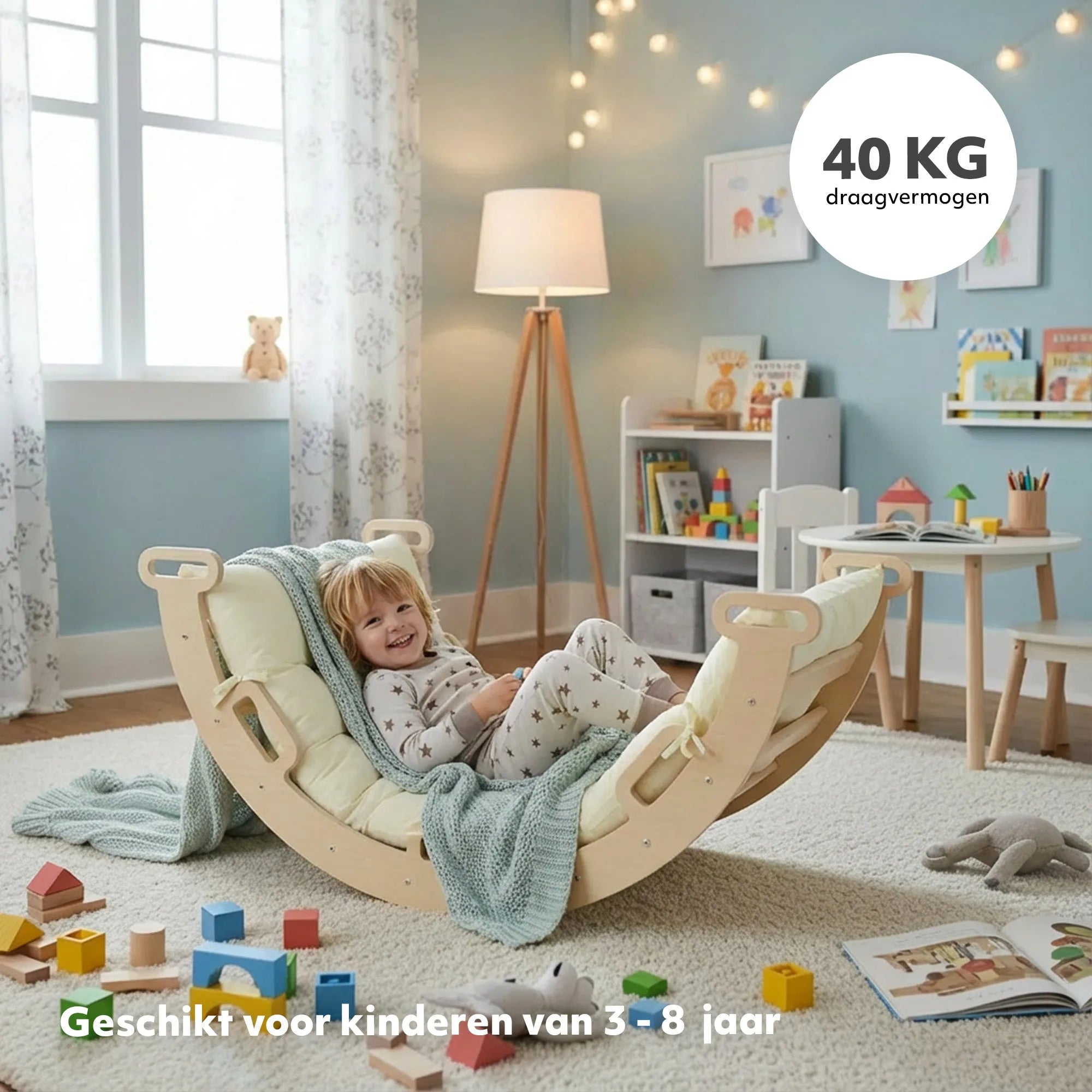 Arche d'escalade en bois de luxe avec coussin