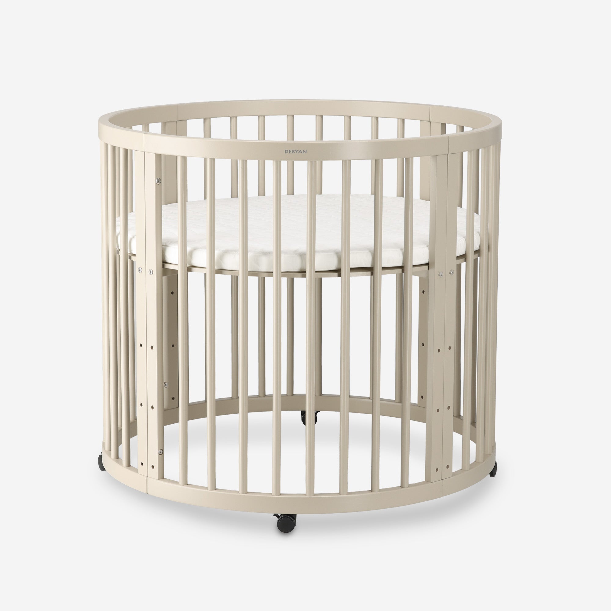 Willow Wooden Round Playpen with Mattress - Sand