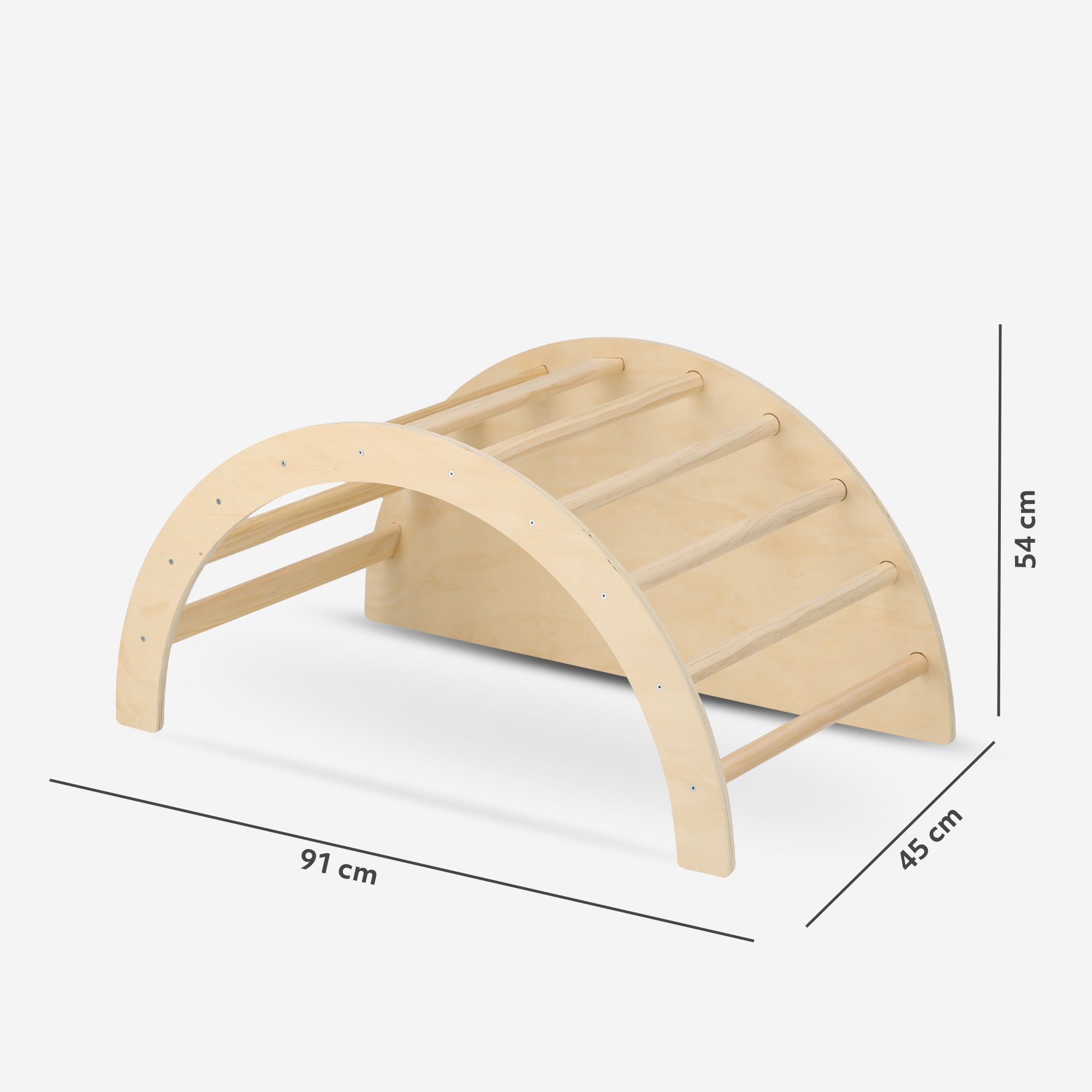 Multifunctional Climbing Arch - 5 in 1 model - Play Arch - Climbing Rack - Playground - Includes Cushion - Drawing Table - Wood