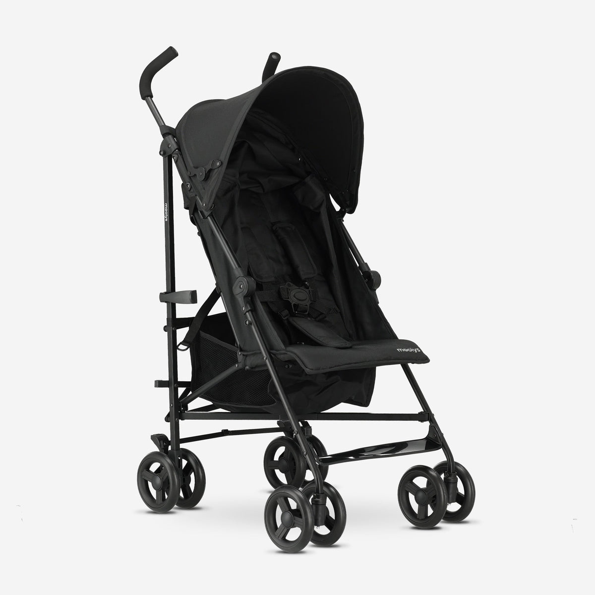 Mooiys Zeke Umbrella Stroller - 5-Point Harness - Suitable for Children up to 22 kg - Black