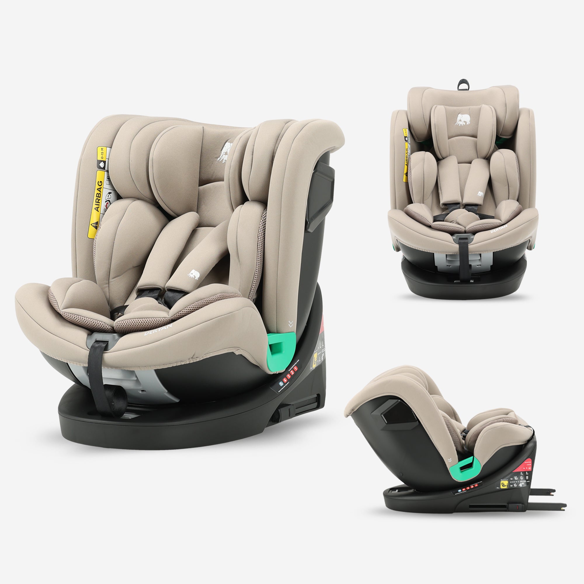Colin Luxe I-size Autostoel - Groep 0-1-2-3 - Isofix - Draaibaar 360° - Nougat