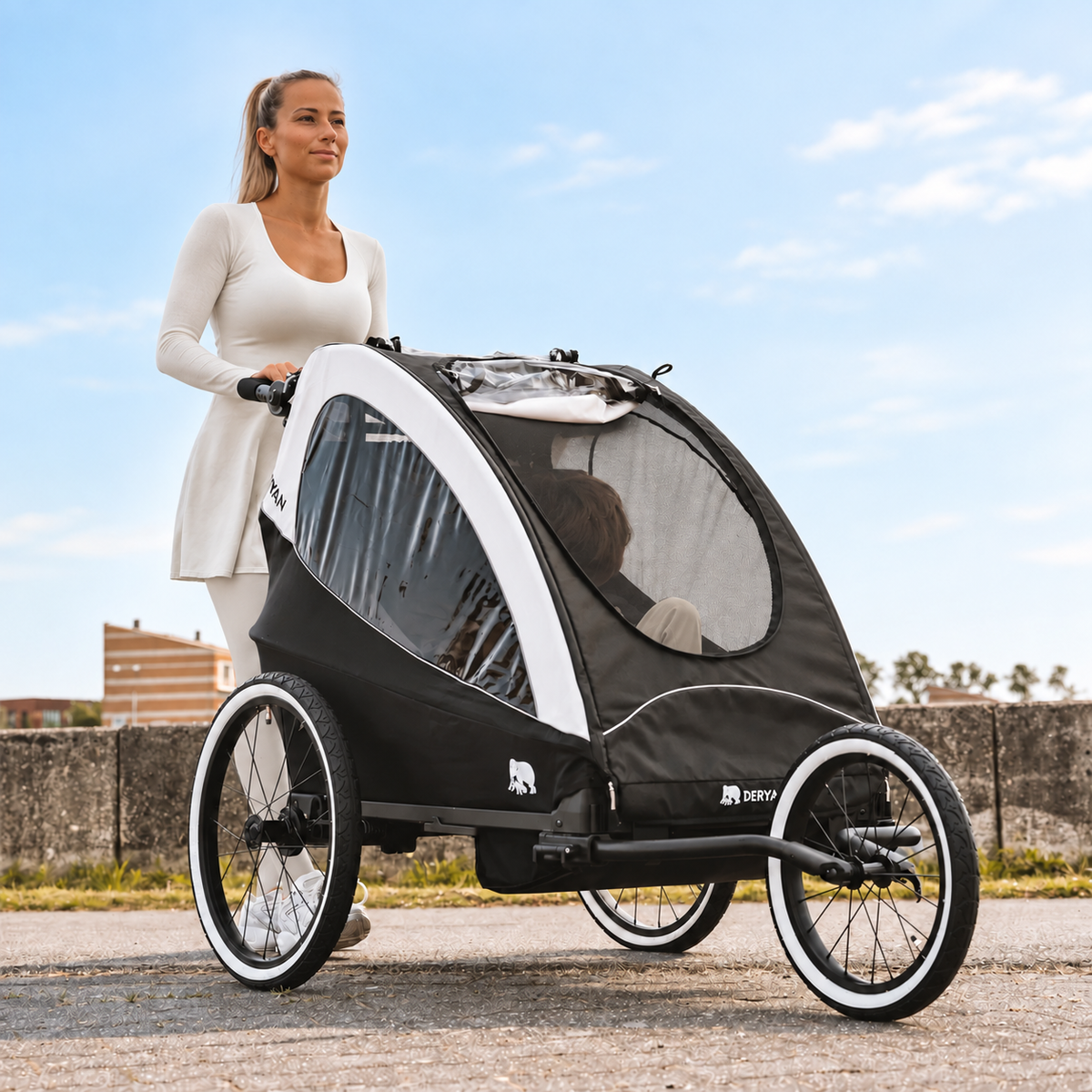 Fahrradanhänger - Buggy - Jogging-Kinderwagen