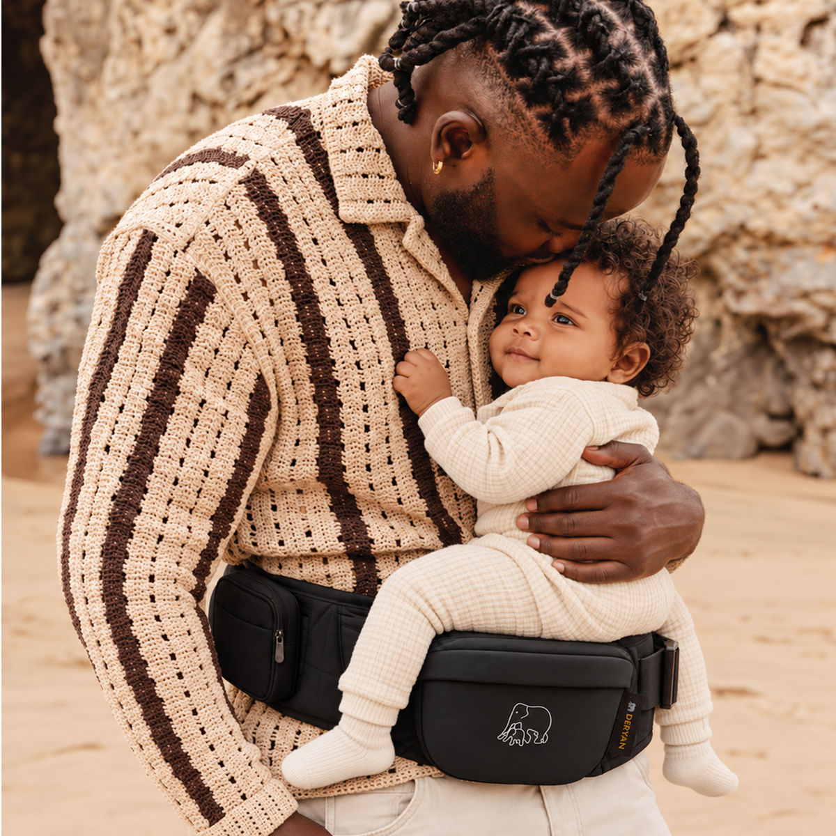 Luxury Hip Carrier - Baby and Toddler Hip Seat - Black