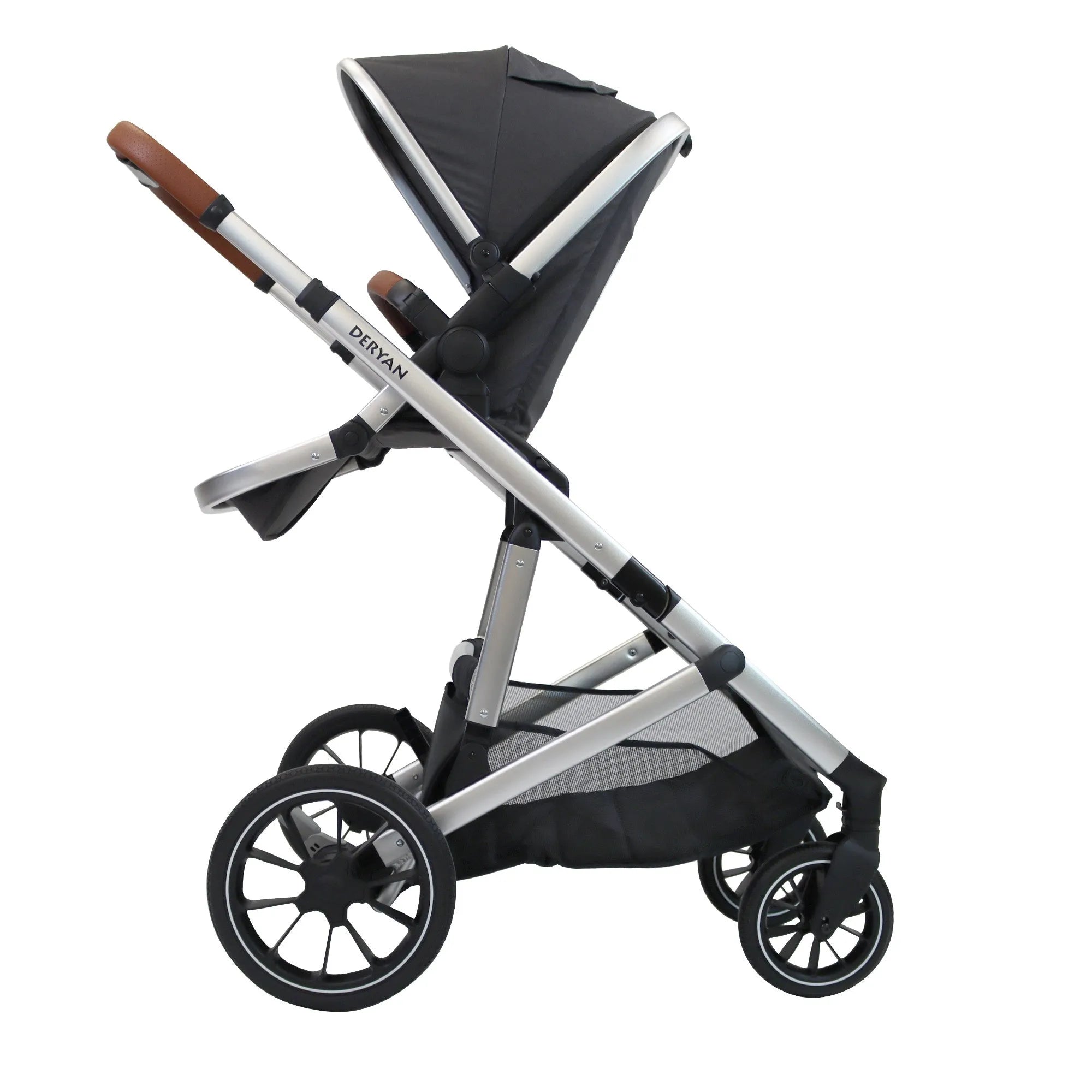 EVY V2 Grey kinderwagen grijs compact opvouwbaar ontwerp geschikt voor dagelijks gebruik en reizen