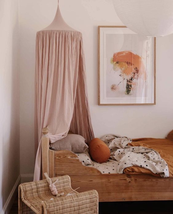 Moskitiera dla niemowląt jasnoróżowa